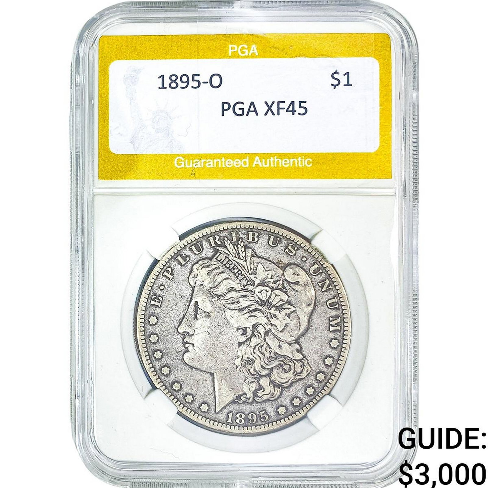 1895 Morgan Silver Dollar PGA XF45: 1895 Morgan Silver Dollar PGA XF45