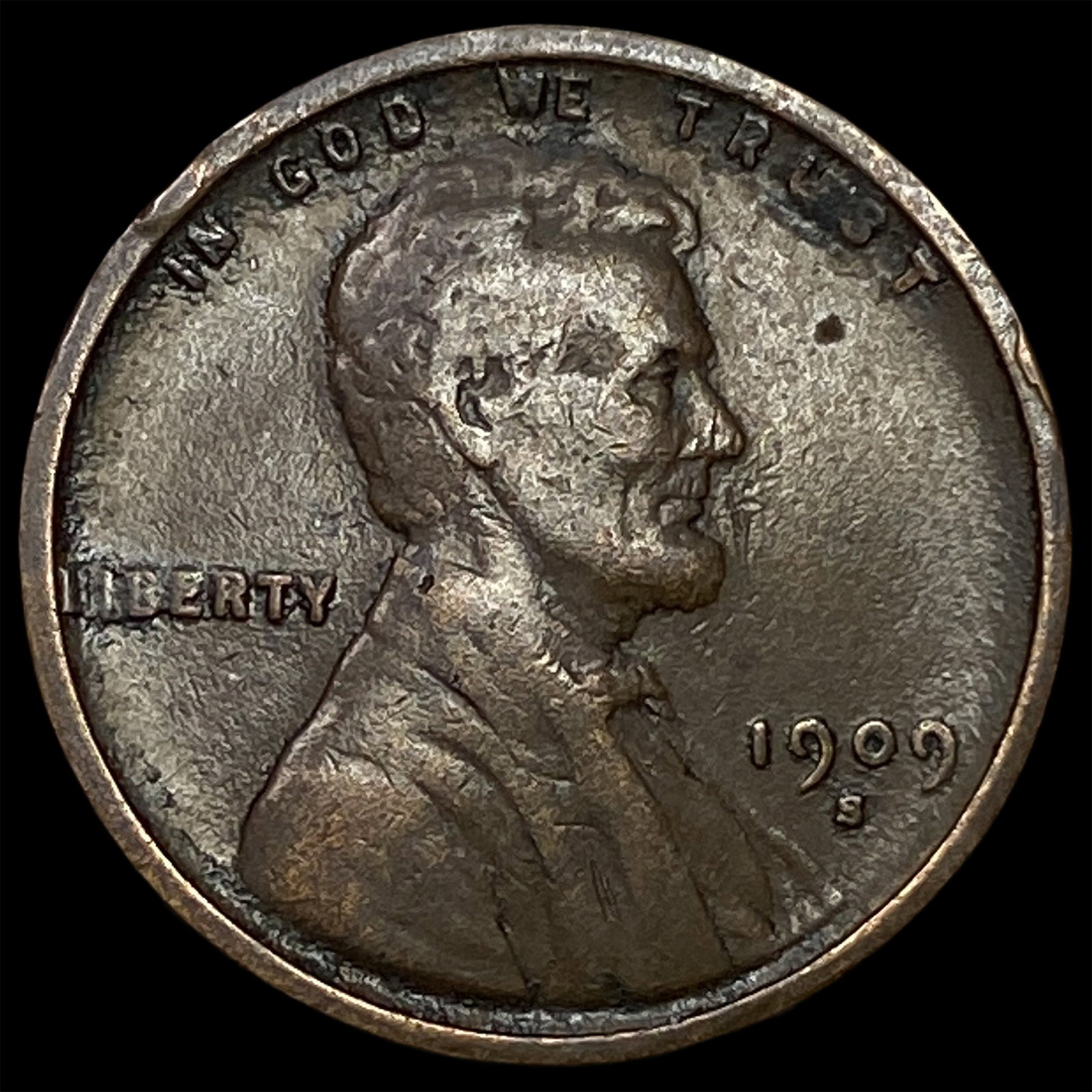 1909-S Lincoln Wheat Cent CLOSELY UNCIRCULATED: 1909-S Lincoln Wheat Cent CLOSELY UNCIRCULATED