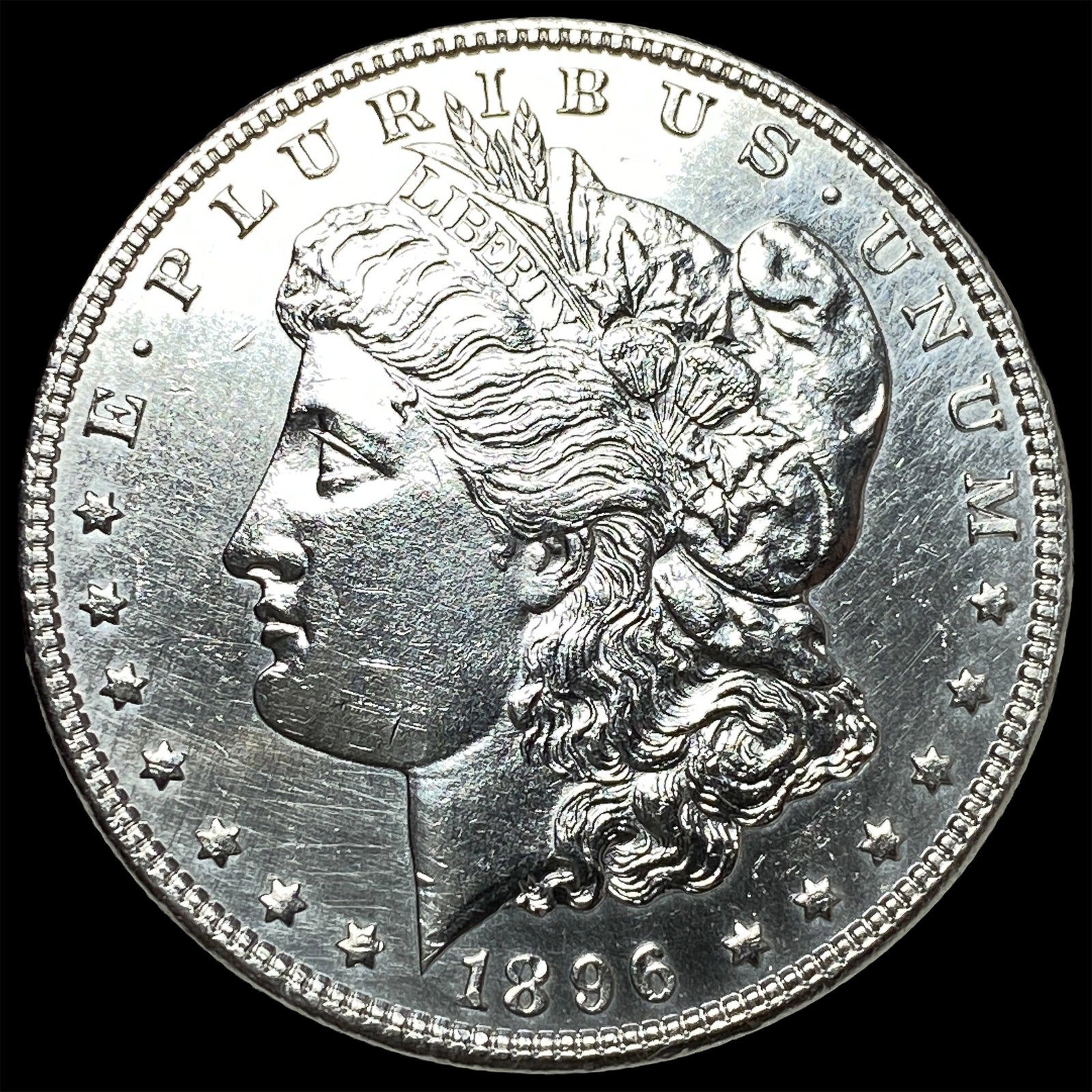 1896 Silver Morgan Dollar GEM BU: 1896 Silver Morgan Dollar GEM BU