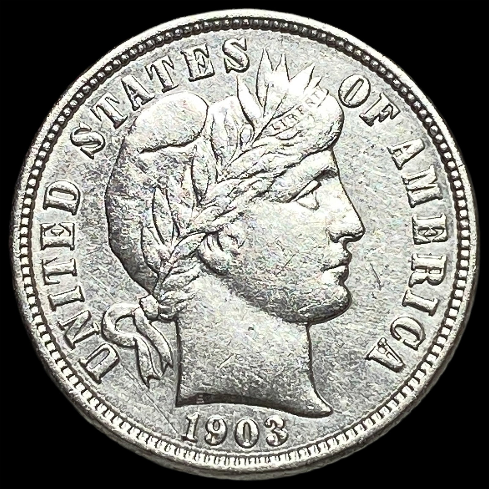 1903-O Silver Barber Dime CHOICE AU: 1903-O Silver Barber Dime CHOICE AU