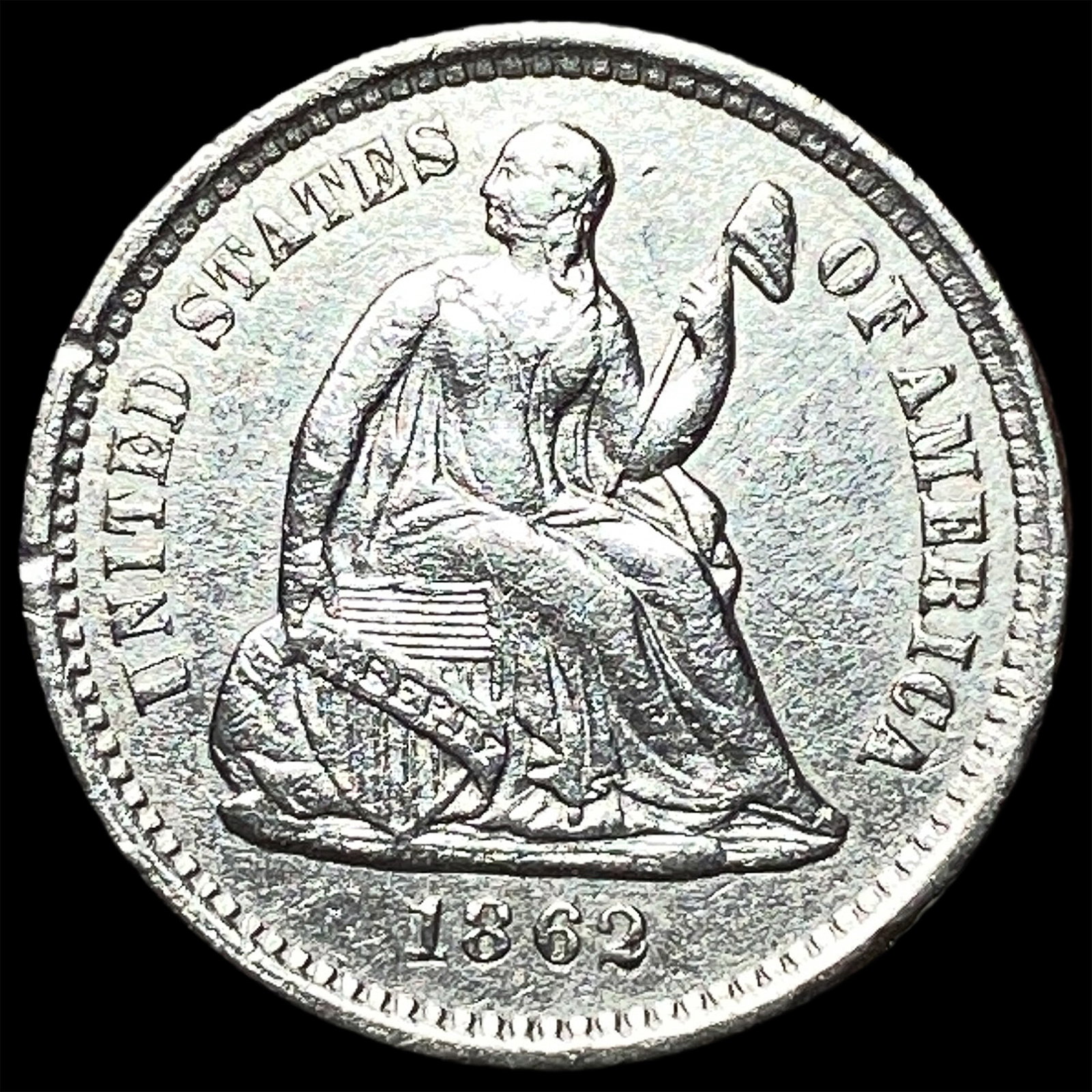 1862 Silver Half Dime UNCIRCULATED: 1862 Silver Half Dime UNCIRCULATED