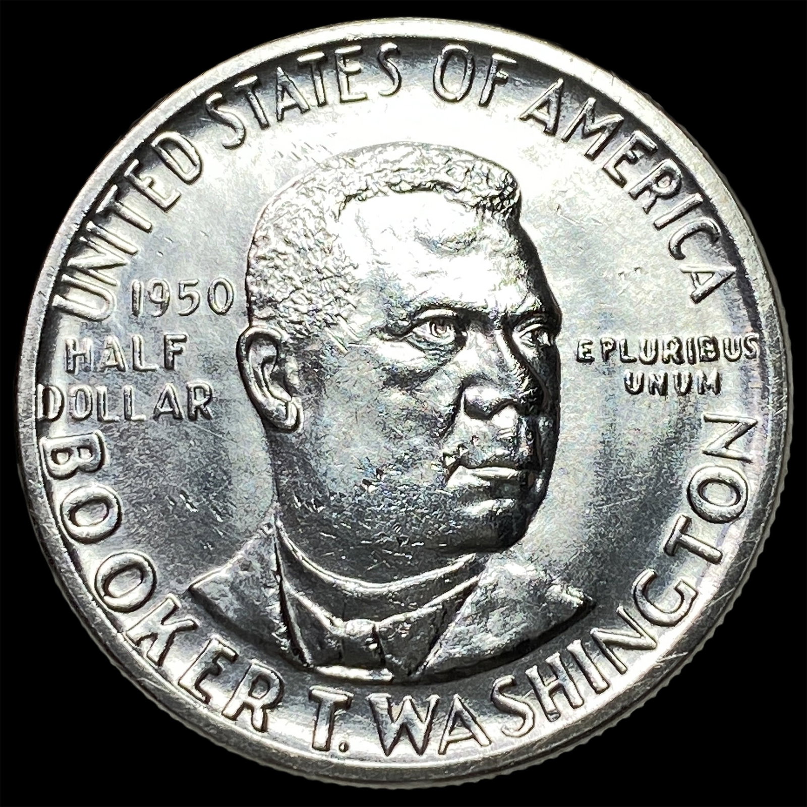 1950 Silver Booker T. Washington Half Dollar GEM BU: 1950 Silver Booker T. Washington Half Dollar GEM BU