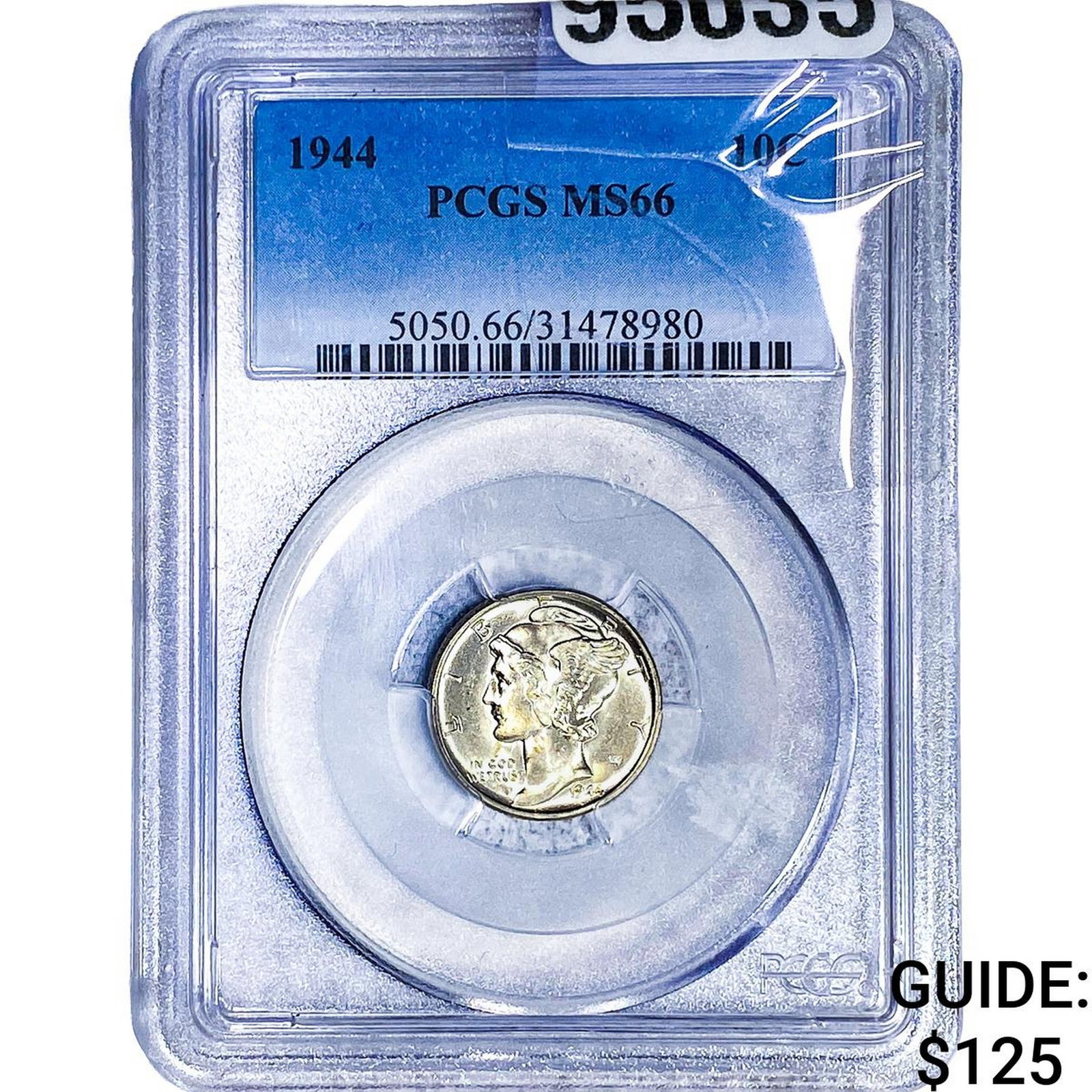 1944 Mercury Silver Dime PCGS MS66: 1944 Mercury Silver Dime PCGS MS66