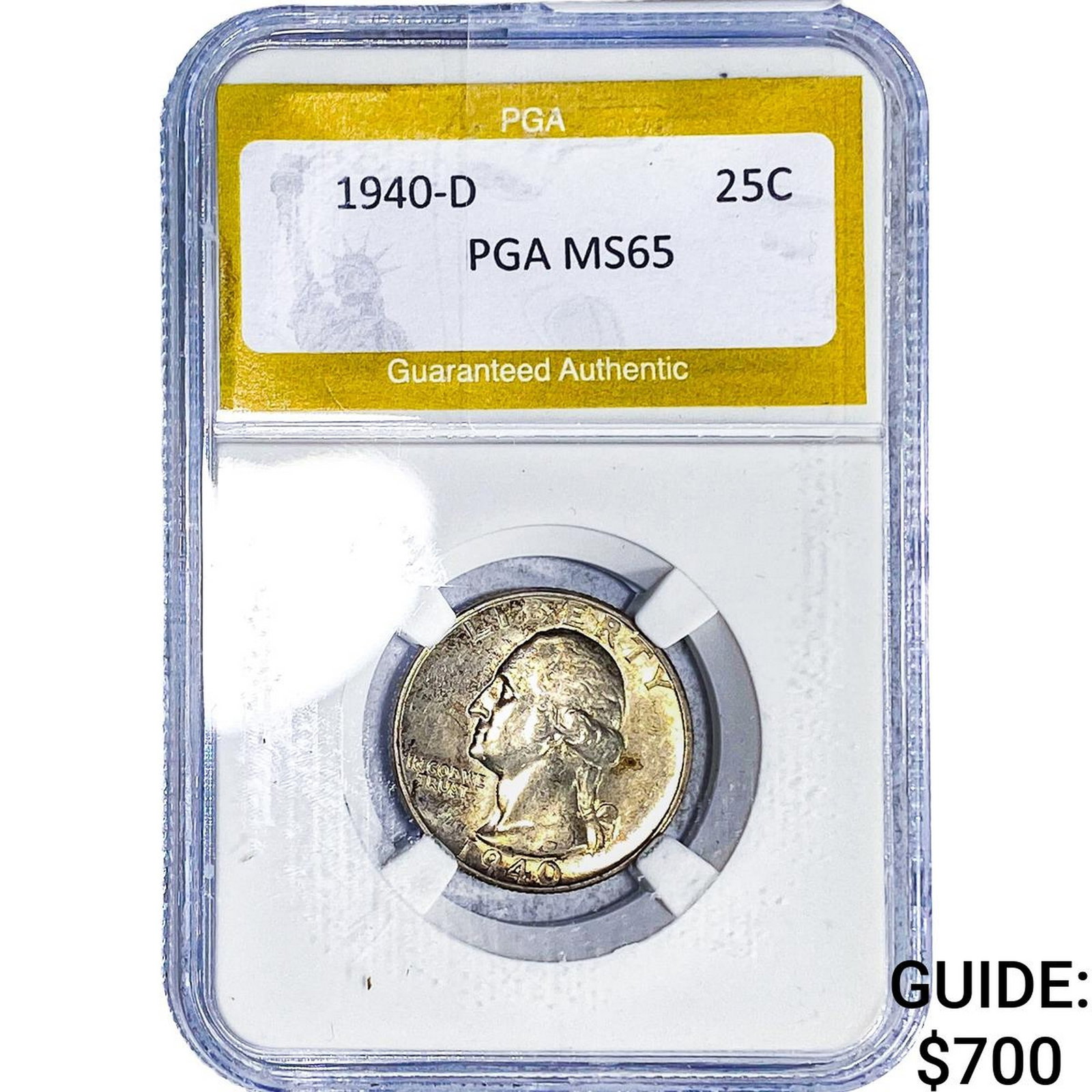 1940-D Washington Silver Quarter PGA MS65 (1 of 2)