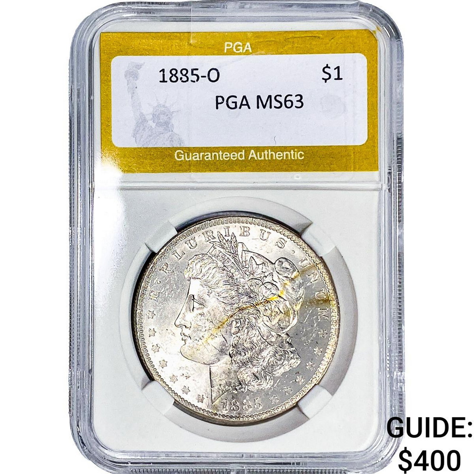 1885-O Morgan Silver Dollar PGA MS63: 1885-O Morgan Silver Dollar PGA MS63