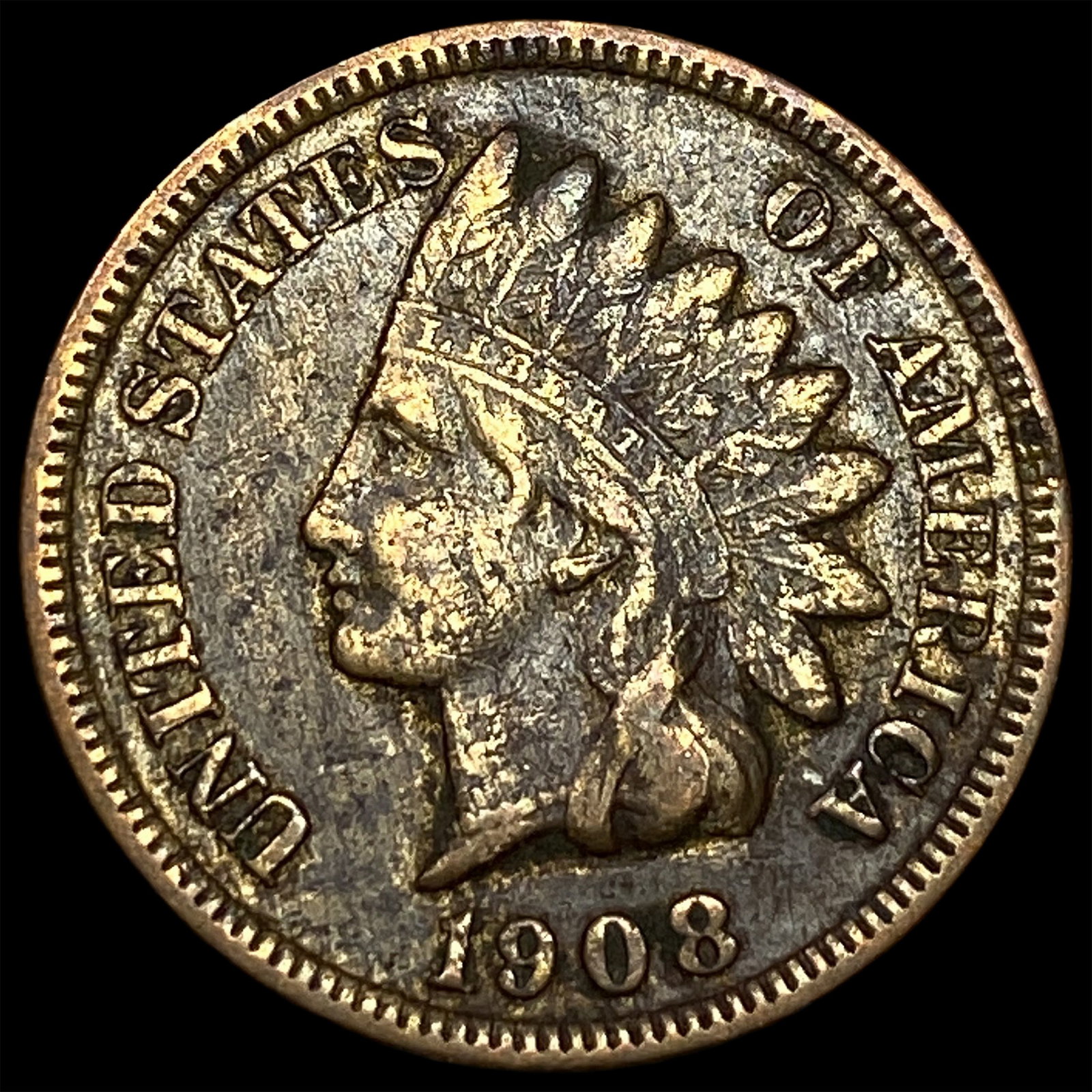 1908-S Indian Head Cent LIGHTLY CIRCULATED: 1908-S Indian Head Cent LIGHTLY CIRCULATED