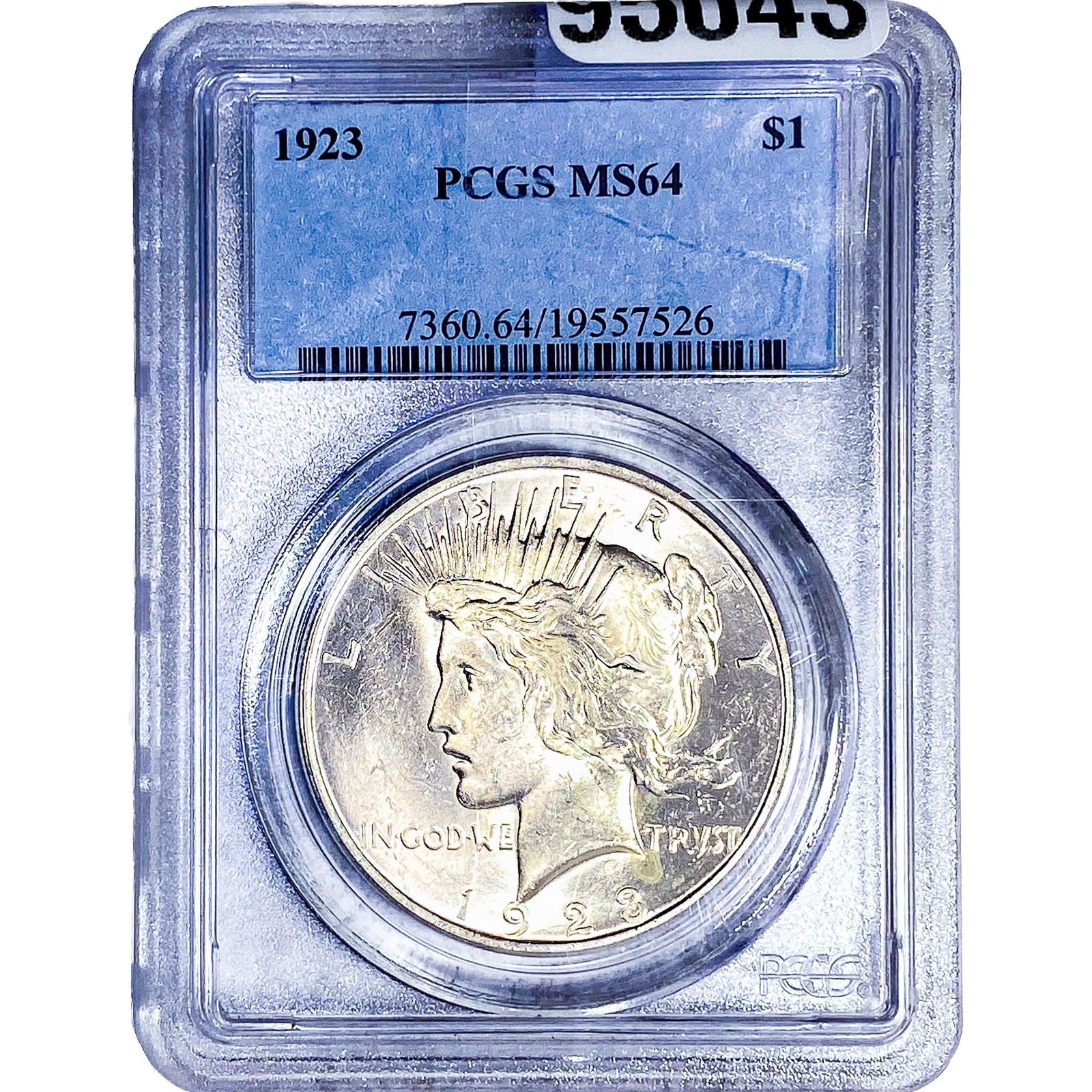 1923 Silver Peace Dollar PCGS MS64: 1923 Silver Peace Dollar PCGS MS64