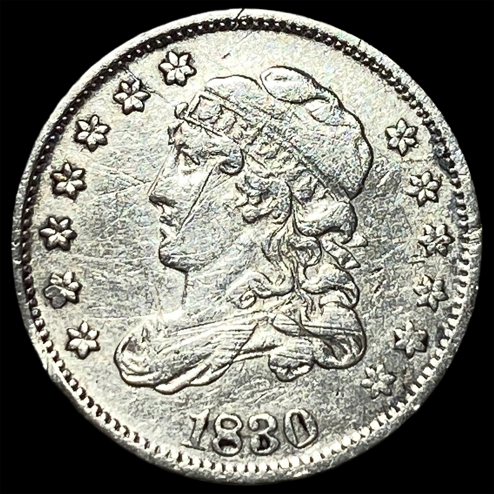 1830 Capped Bust Half Dime CHOICE AU: 1830 Capped Bust Half Dime CHOICE AU