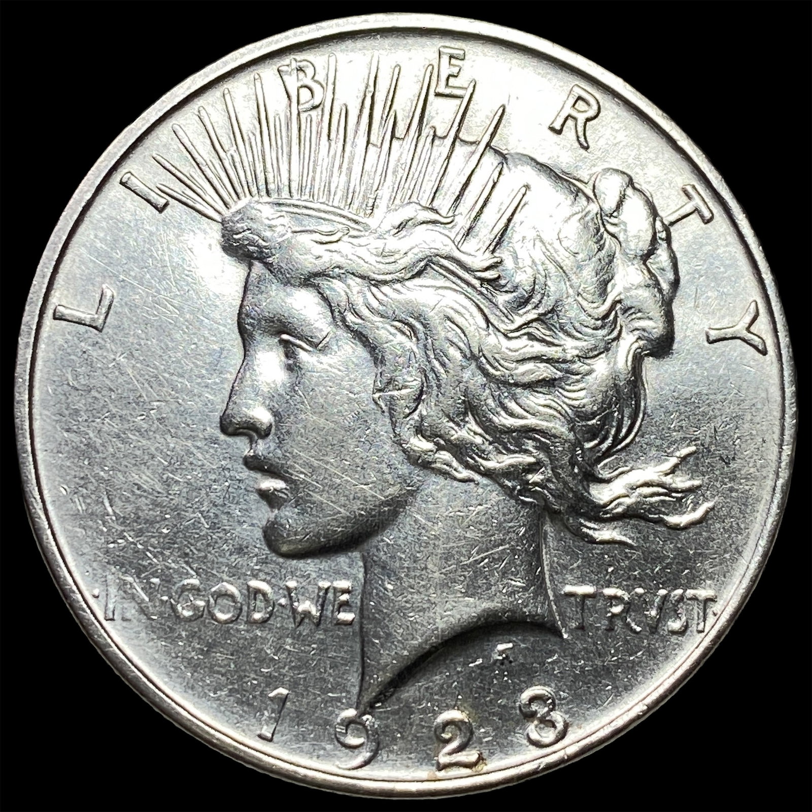 1923-D Peace Silver Dollar CLOSELY UNCIRCULATED: 1923-D Peace Silver Dollar CLOSELY UNCIRCULATED