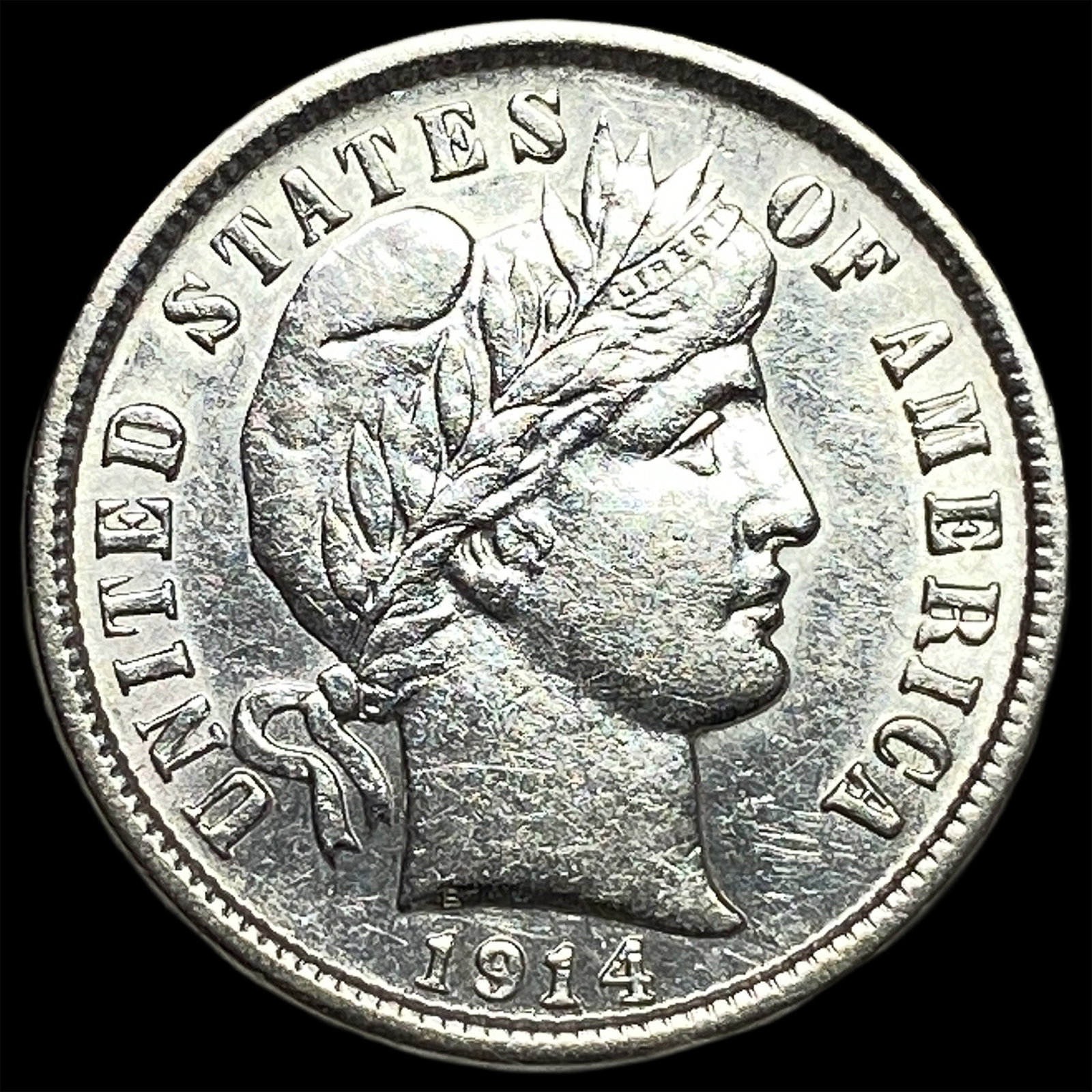 1914-D Silver Barber Dime UNCIRCULATED: 1914-D Silver Barber Dime UNCIRCULATED