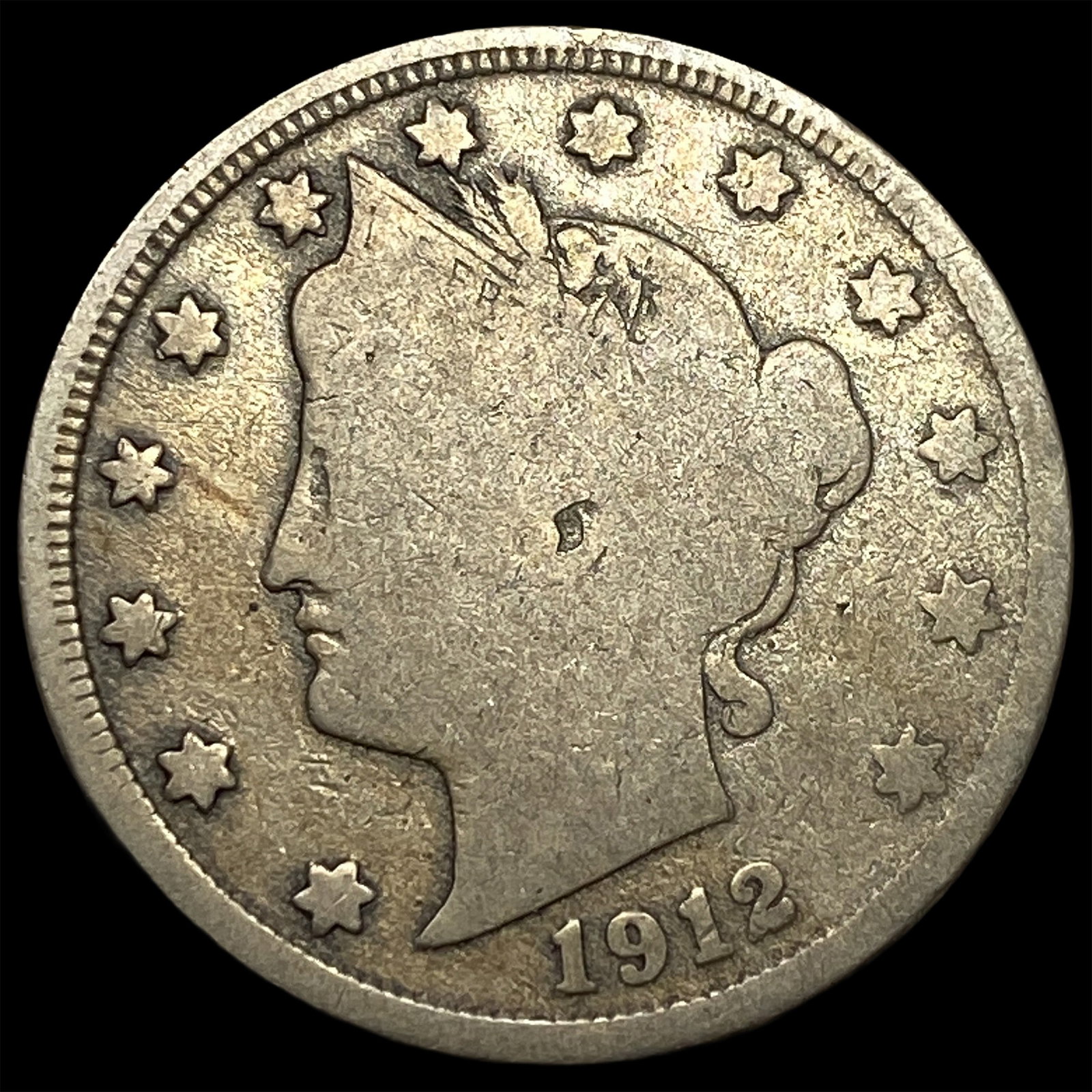 1912 Liberty Head Nickel NICELY CIRCULATED: 1912 Liberty Head Nickel NICELY CIRCULATED