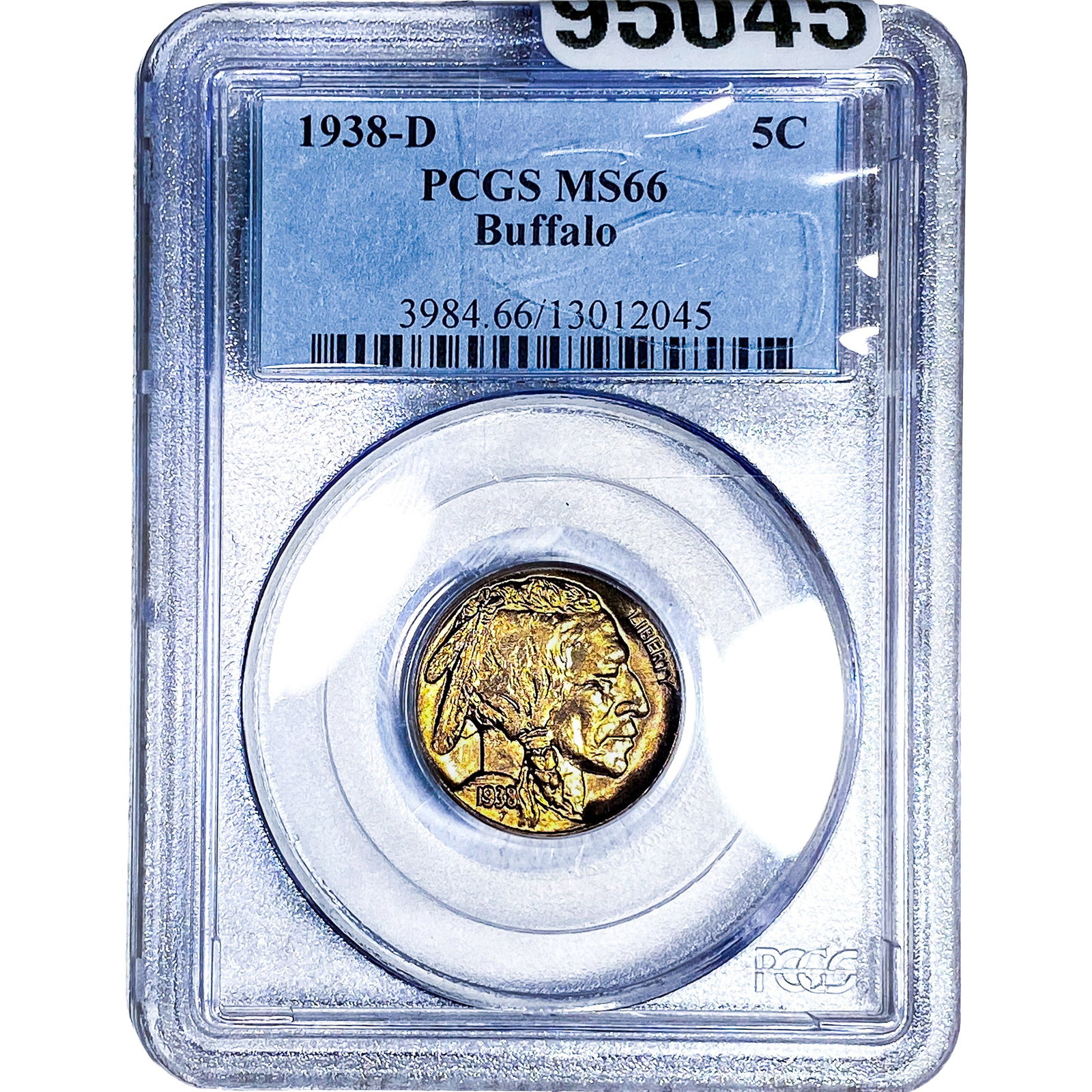 1938-D Buffalo Nickel PCGS MS66: 1938-D Buffalo Nickel PCGS MS66