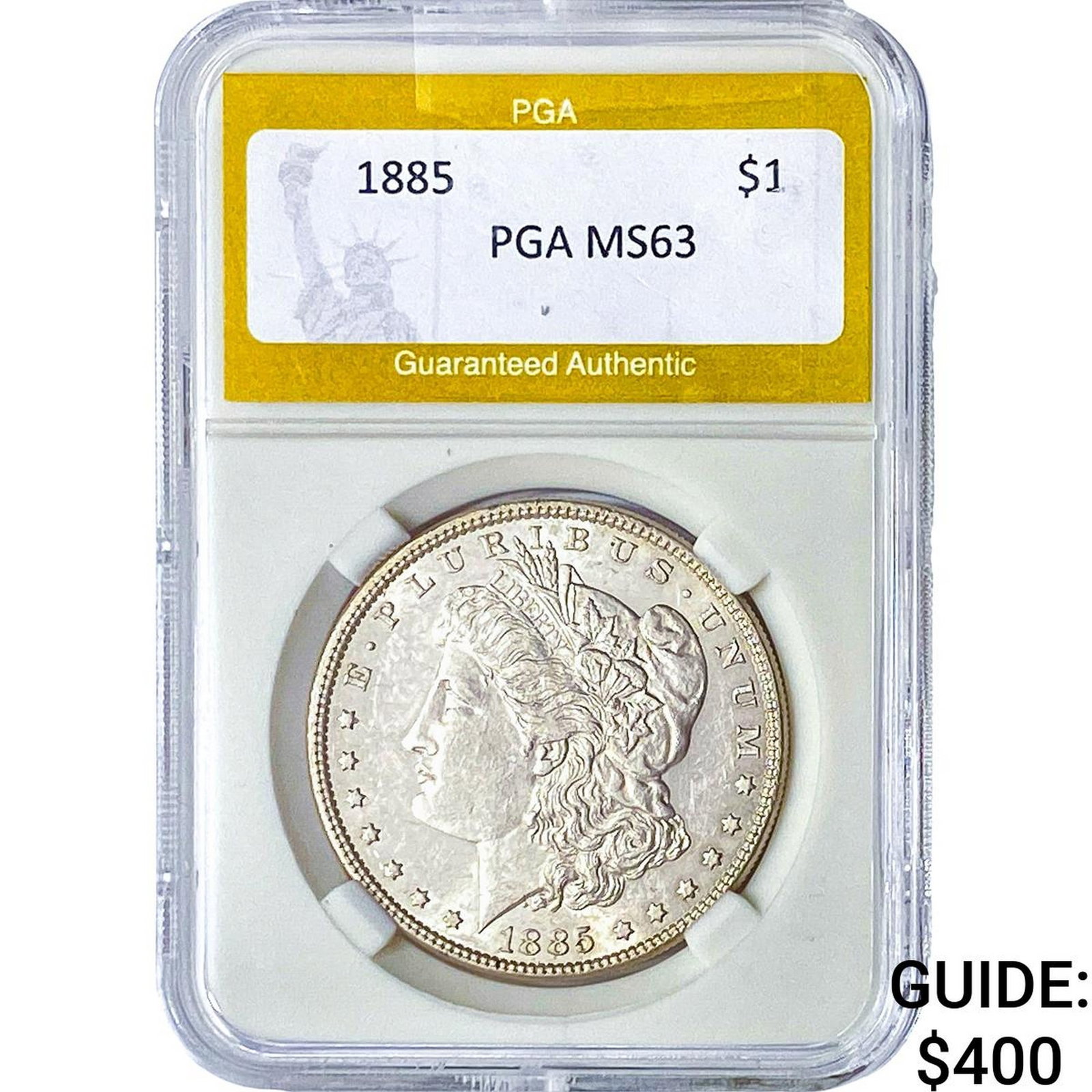 1885 Morgan Silver Dollar PGA MS63: 1885 Morgan Silver Dollar PGA MS63
