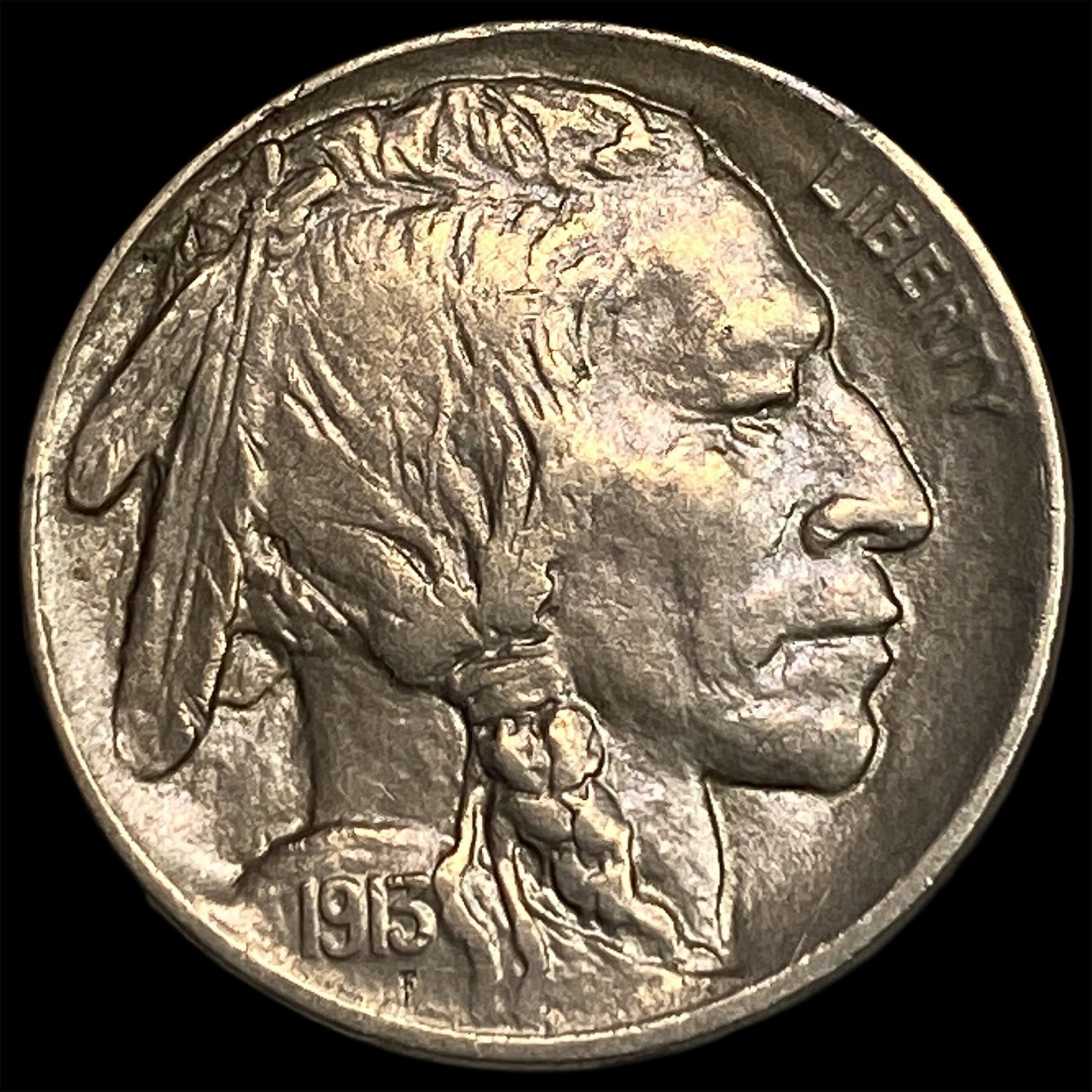 1913-D Buffalo Nickel Type 2 CHOICE AU: 1913-D Buffalo Nickel Type 2 CHOICE AU