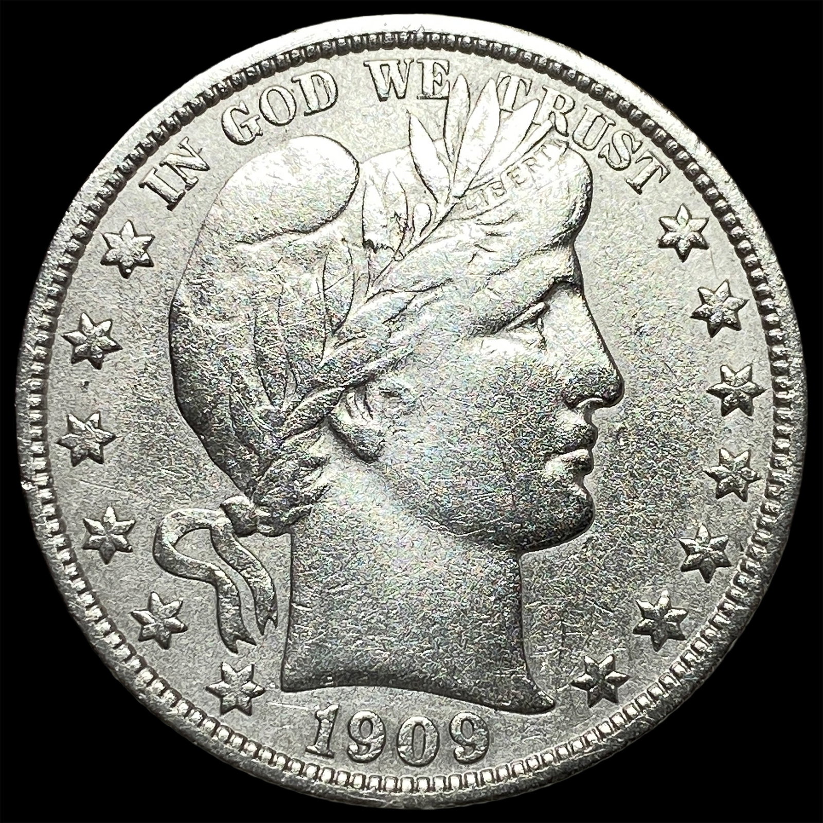 1909 Barber Half Dollar NEARLY UNCIRCULATED: 1909 Barber Half Dollar NEARLY UNCIRCULATED
