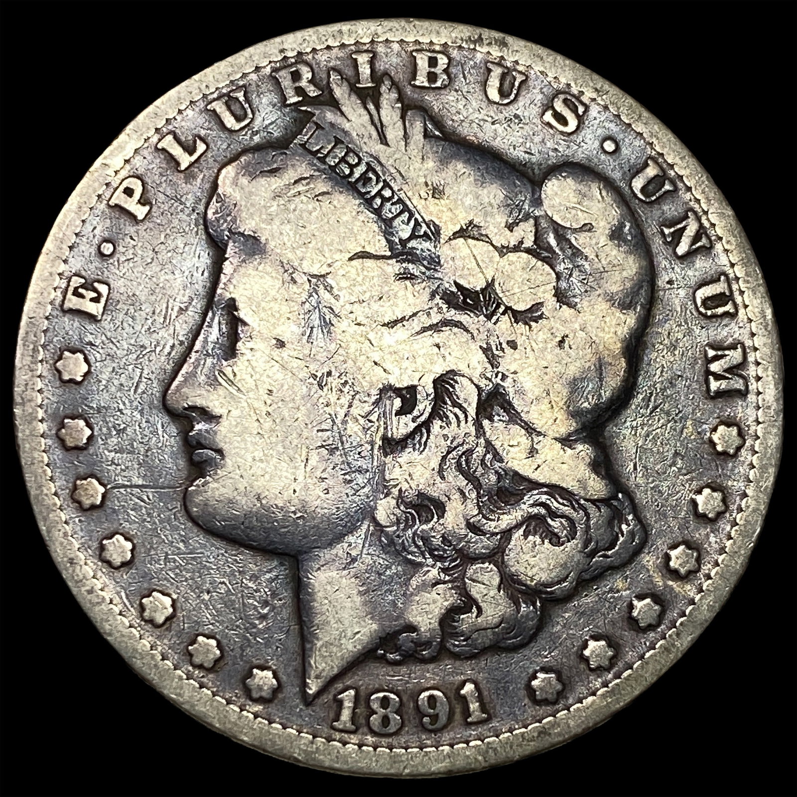 1891-CC Silver Morgan Dollar LIGHTLY CIRCULATED: 1891-CC Silver Morgan Dollar LIGHTLY CIRCULATED