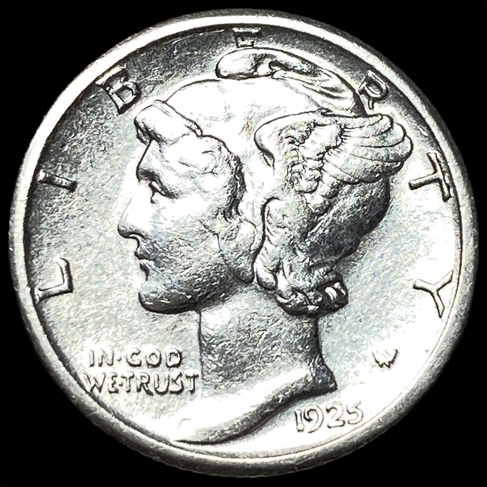 1925-S Silver Mercury Dime CLOSELY UNCIRCULATED: 1925-S Silver Mercury Dime CLOSELY UNCIRCULATED