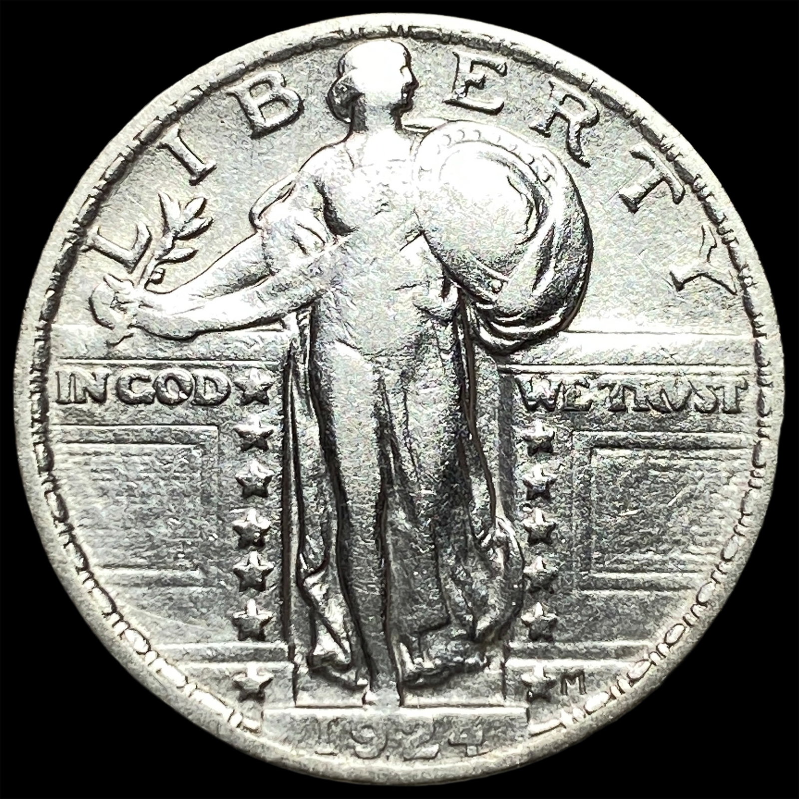 1924 Standing Liberty Silver Quarter NEARLY UNCIRCULATED: 1924 Standing Liberty Silver Quarter NEARLY UNCIRCULATED
