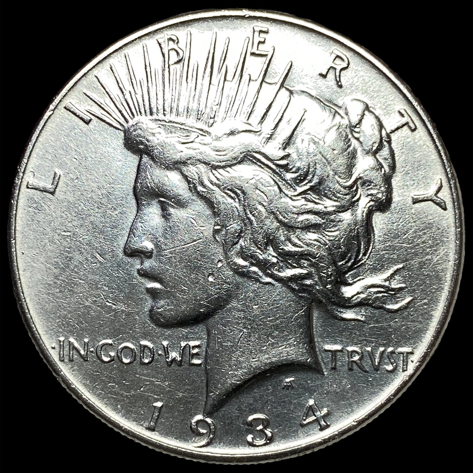 1934 Peace Silver Dollar CLOSELY UNCIRCULATED: 1934 Peace Silver Dollar CLOSELY UNCIRCULATED