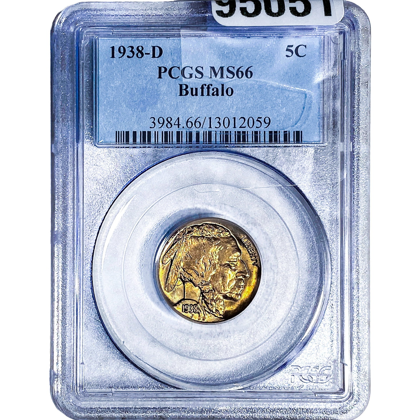 1938-D Buffalo Nickel PCGS MS66: 1938-D Buffalo Nickel PCGS MS66