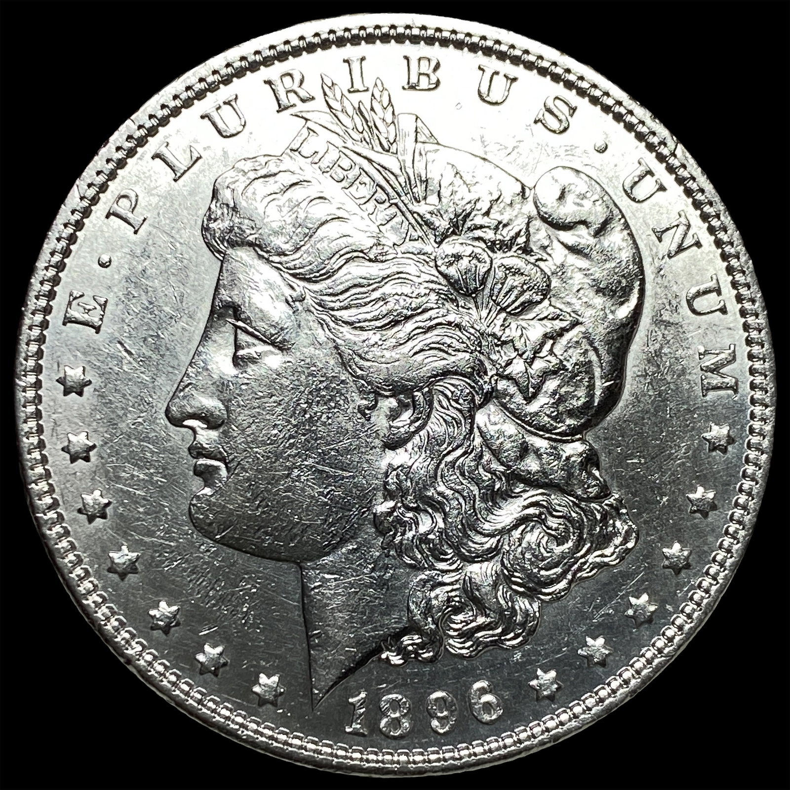 1896 Silver Morgan Dollar CLOSELY UNCIRCULATED: 1896 Silver Morgan Dollar CLOSELY UNCIRCULATED