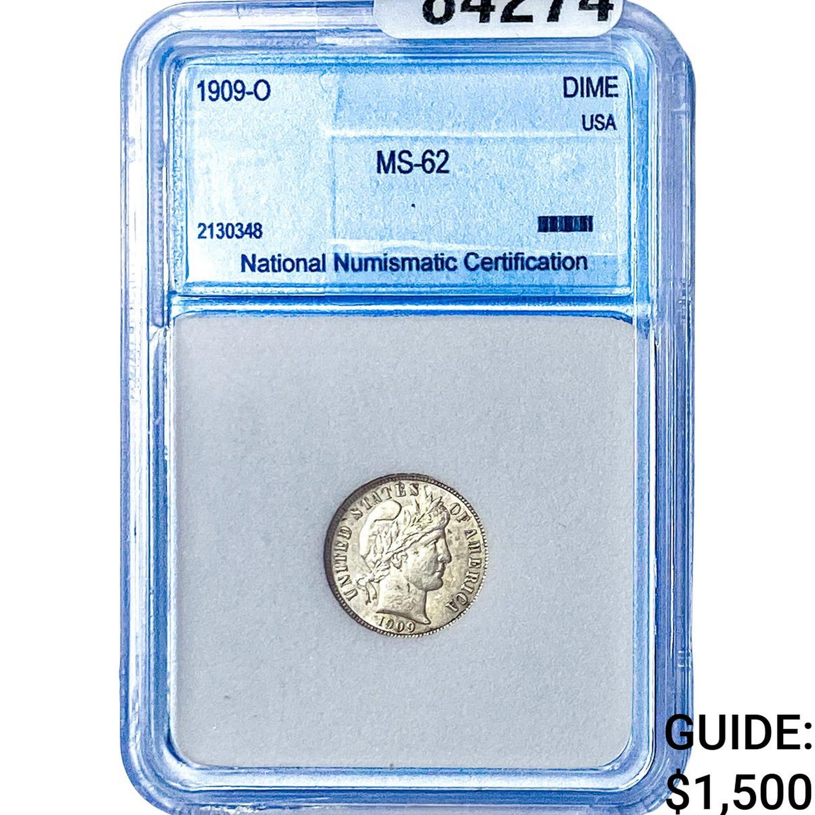 1909-O Barber Dime NNC MS62 (1 of 2)
