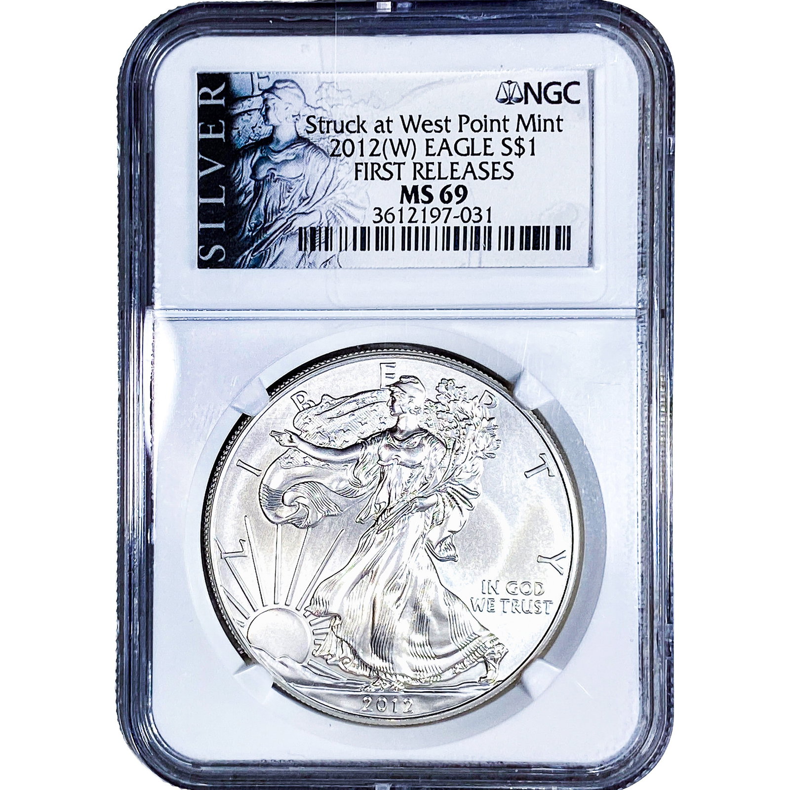 2012-W Silver Eagle NGC MS69: 2012-W Silver Eagle NGC MS69