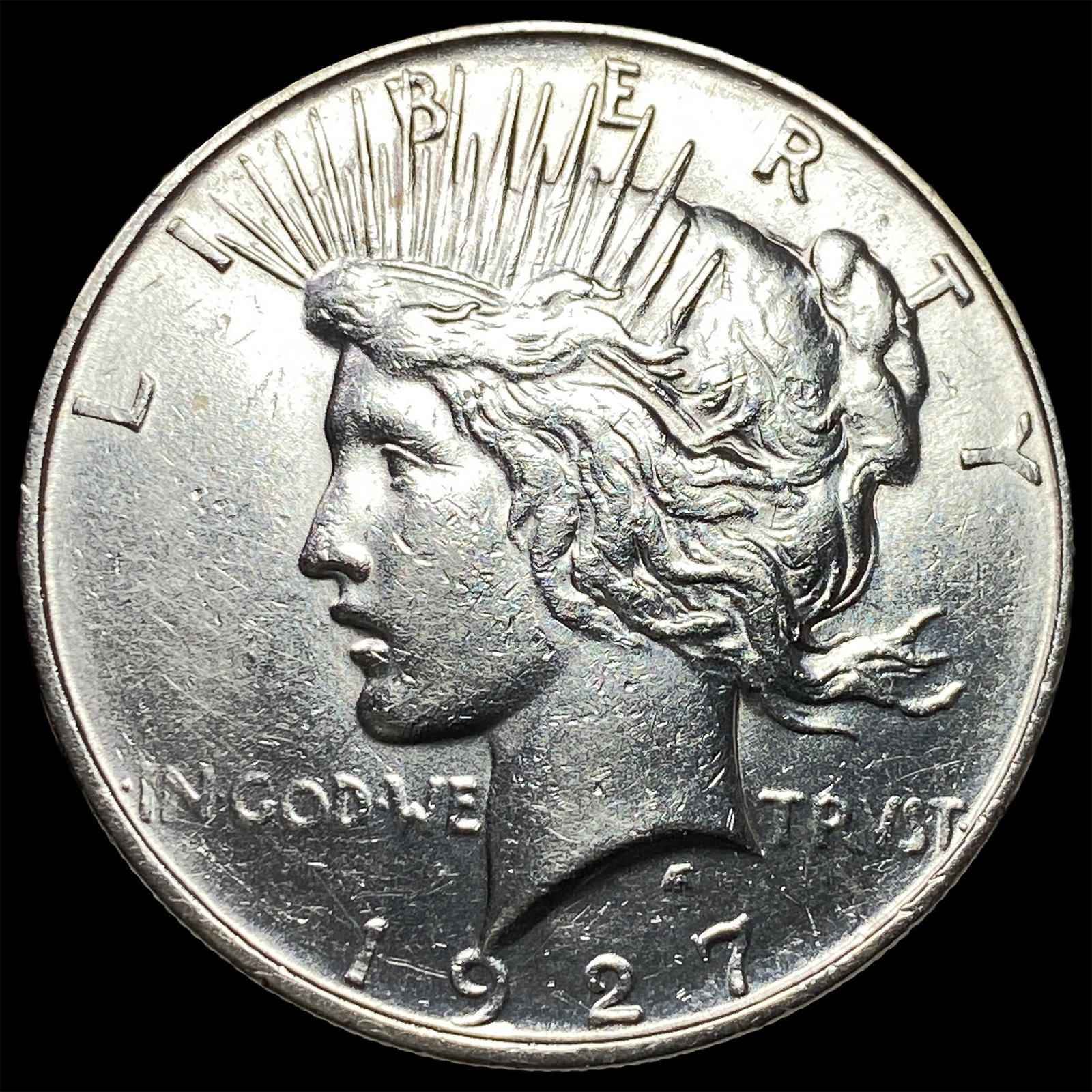 1927-D Peace Silver Dollar CLOSELY UNCIRCULATED: 1927-D Peace Silver Dollar CLOSELY UNCIRCULATED
