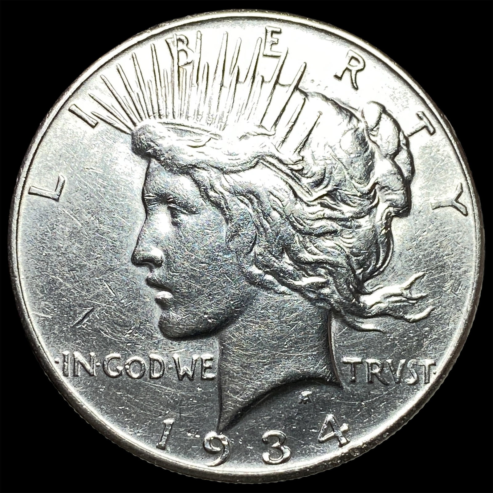 1934-S Peace Silver Dollar CLOSELY UNCIRCULATED: 1934-S Peace Silver Dollar CLOSELY UNCIRCULATED