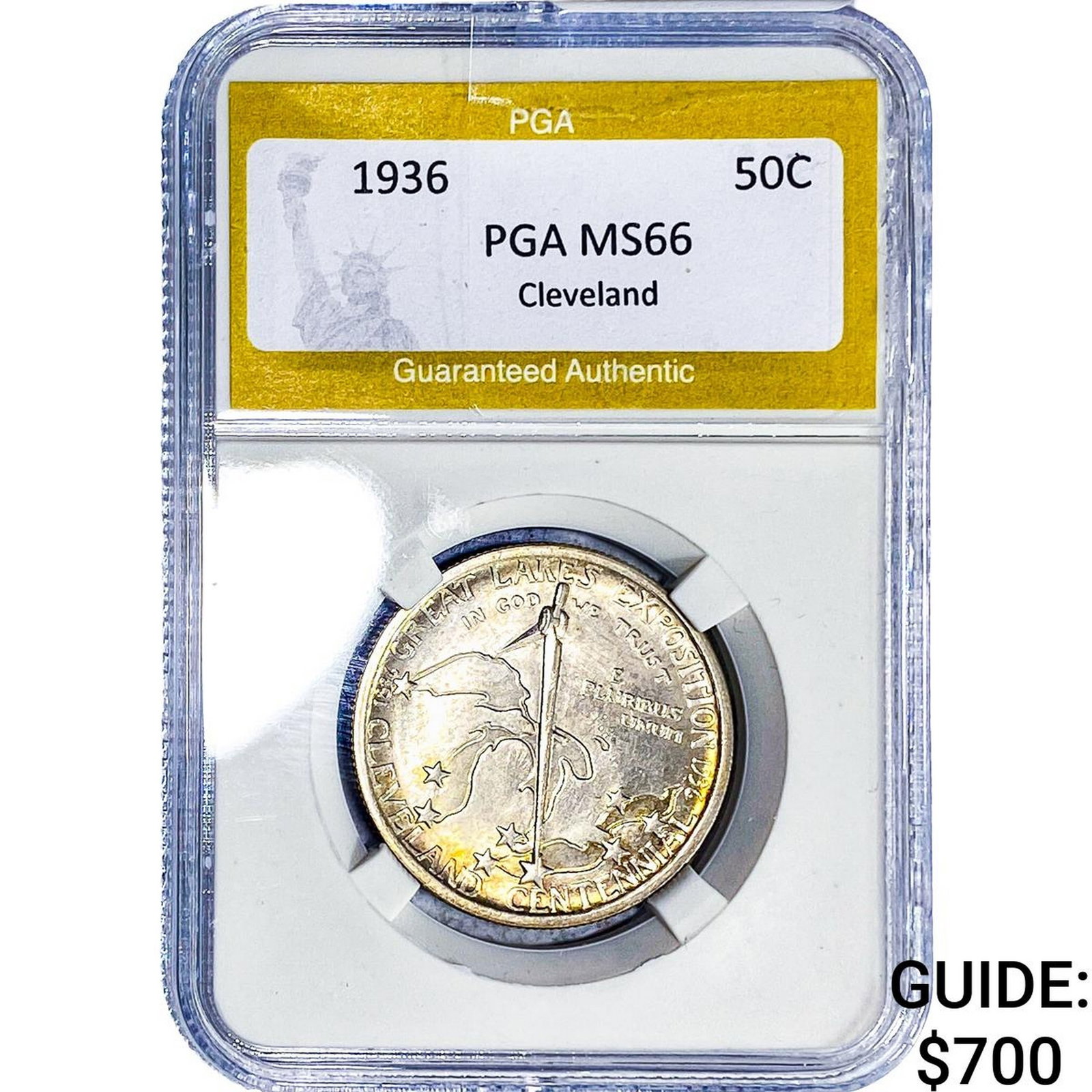 1936 Cleveland Half Dollar PGA MS66: 1936 Cleveland Half Dollar PGA MS66