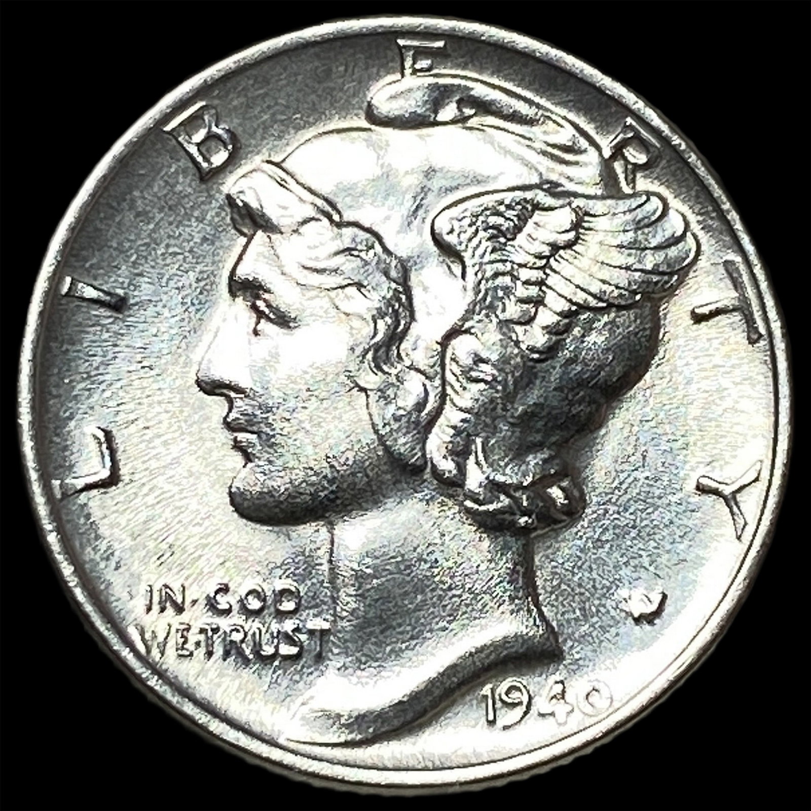 1940 Silver Mercury Dime GEM BU: 1940 Silver Mercury Dime GEM BU