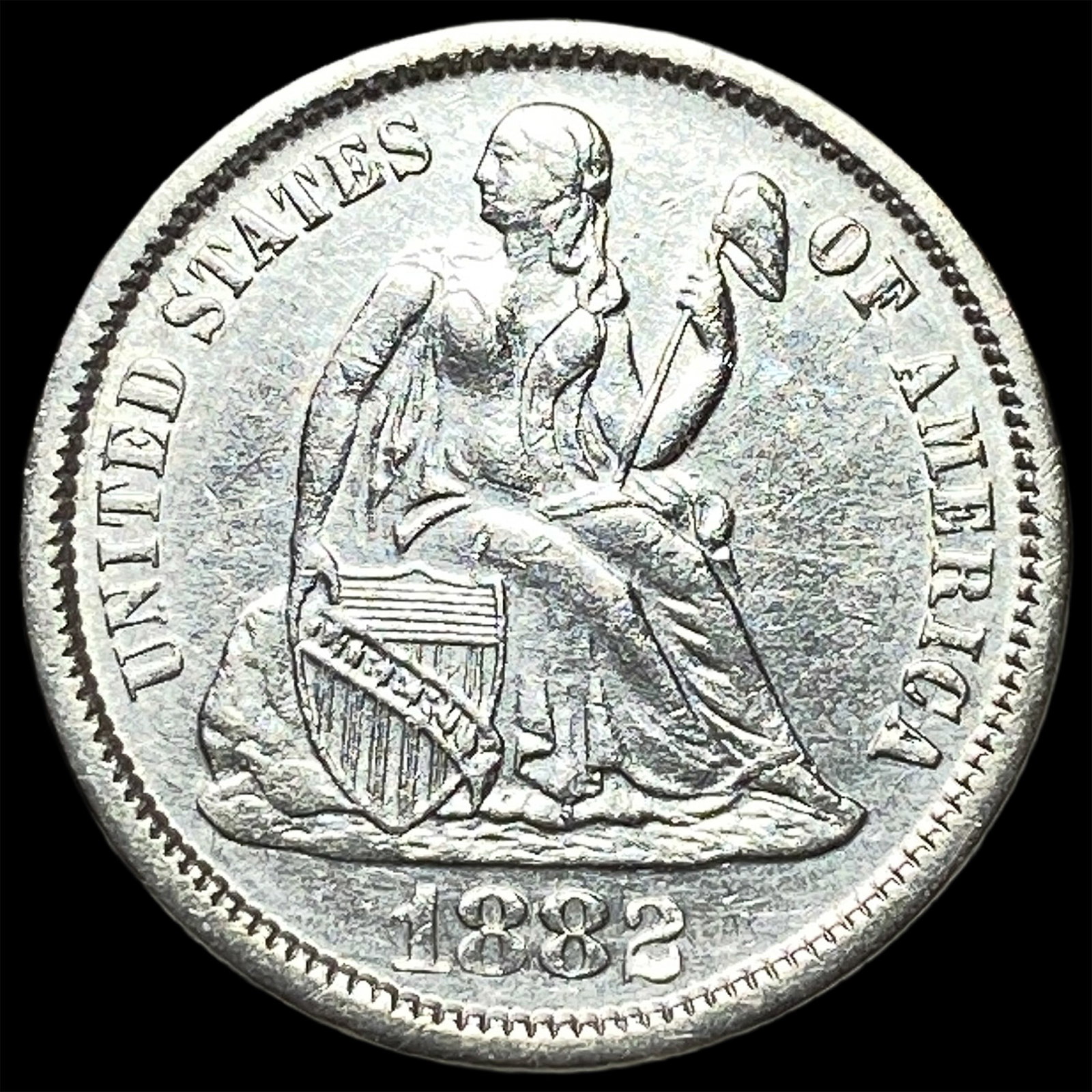 1882 Seated Liberty Dime CLOSELY UNCIRCULATED: 1882 Seated Liberty Dime CLOSELY UNCIRCULATED