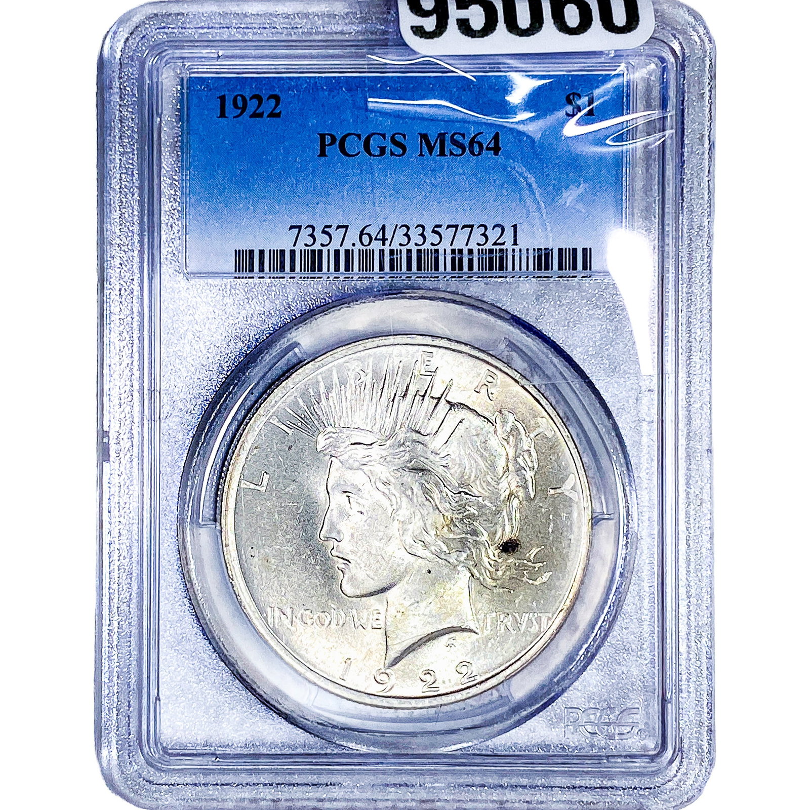 1922 Silver Peace Dollar PCGS MS64: 1922 Silver Peace Dollar PCGS MS64
