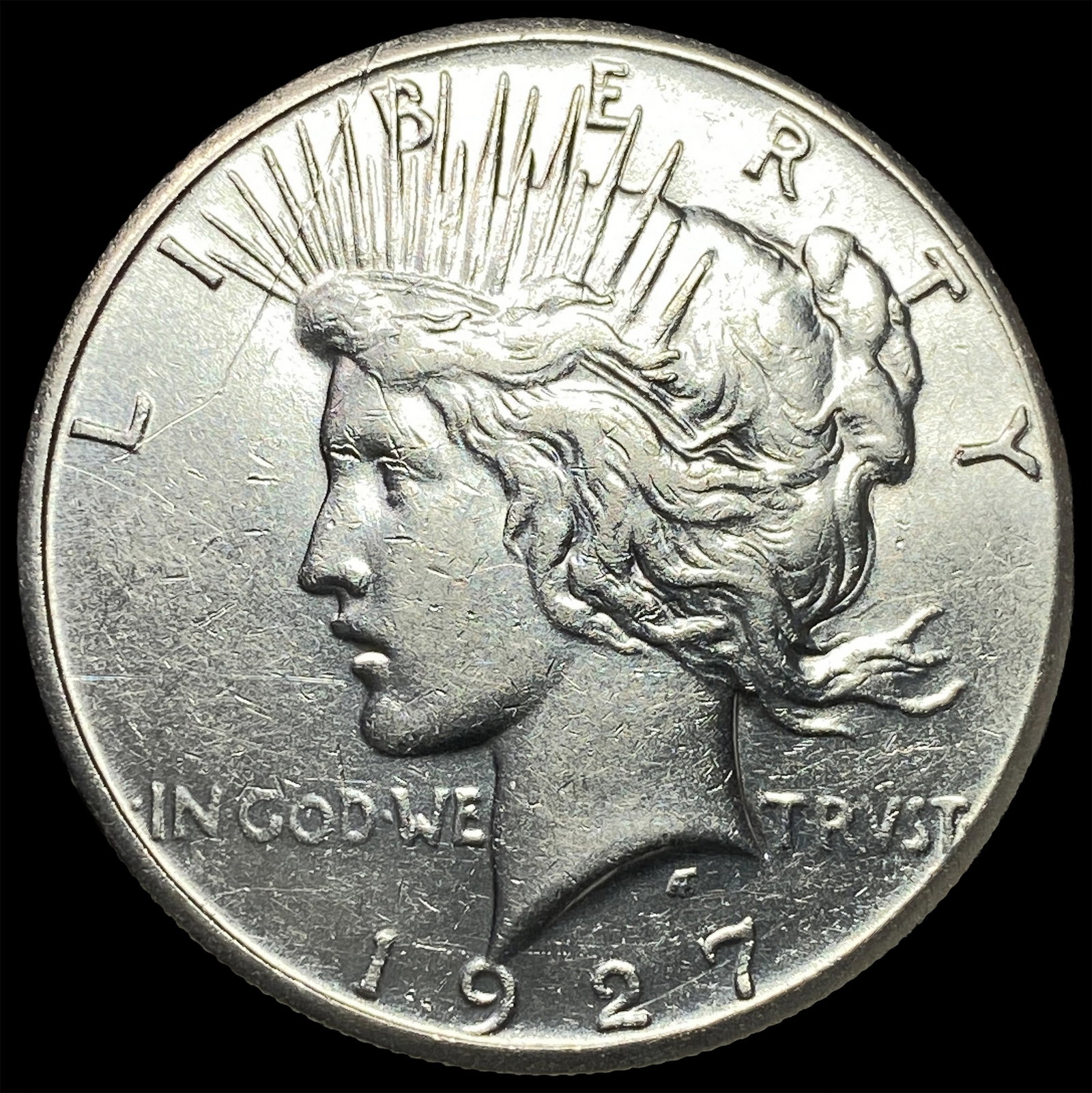 1927 Silver Peace Dollar NEARLY UNCIRCULATED: 1927 Silver Peace Dollar NEARLY UNCIRCULATED