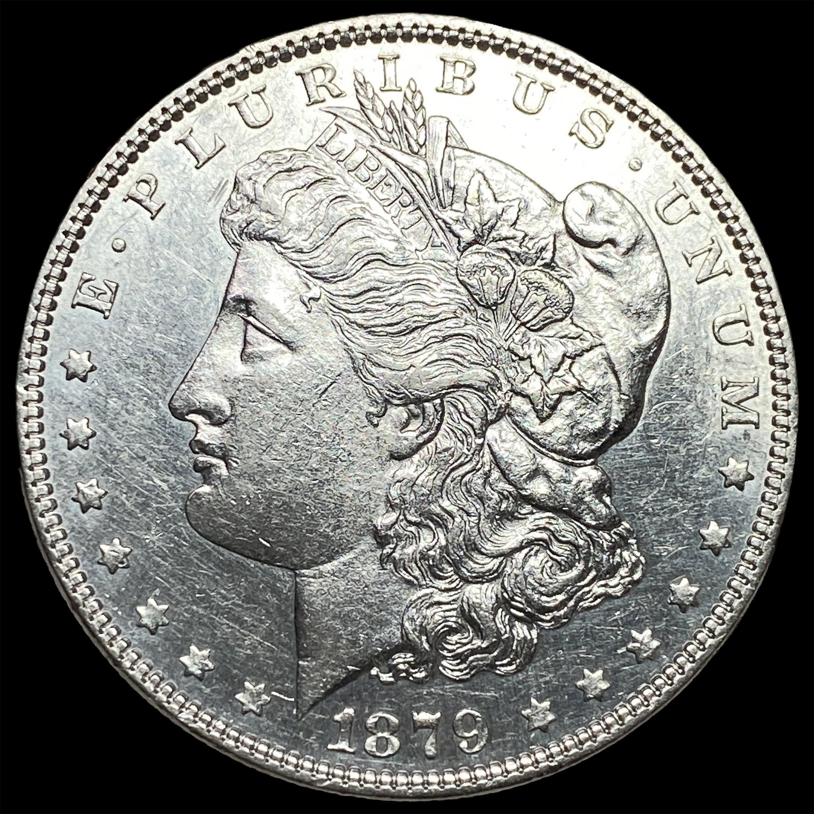 1879 Silver Morgan Dollar CHOICE AU: 1879 Silver Morgan Dollar CHOICE AU