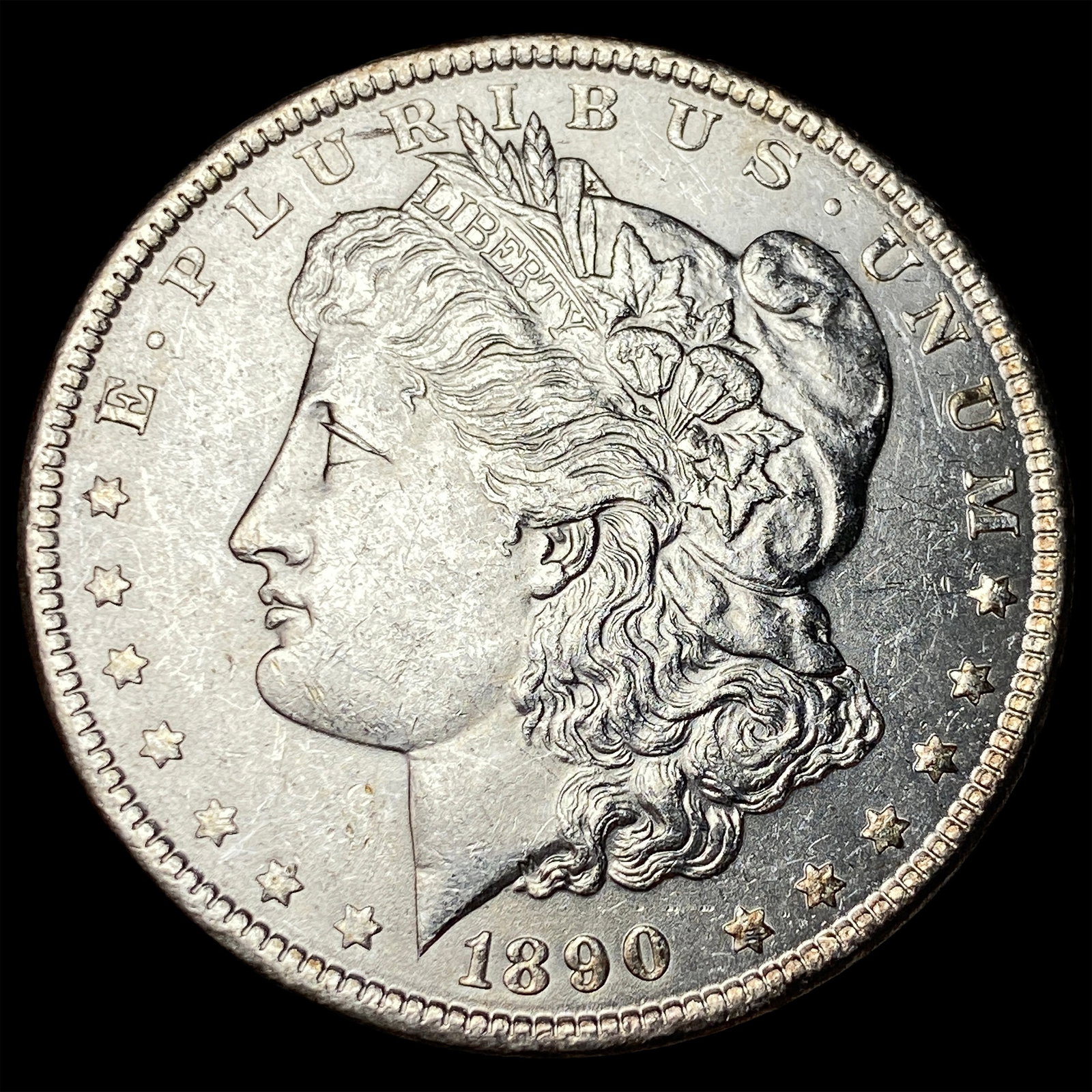 1890 Morgan Silver Dollar CLOSELY UNCIRCULATED: 1890 Morgan Silver Dollar CLOSELY UNCIRCULATED