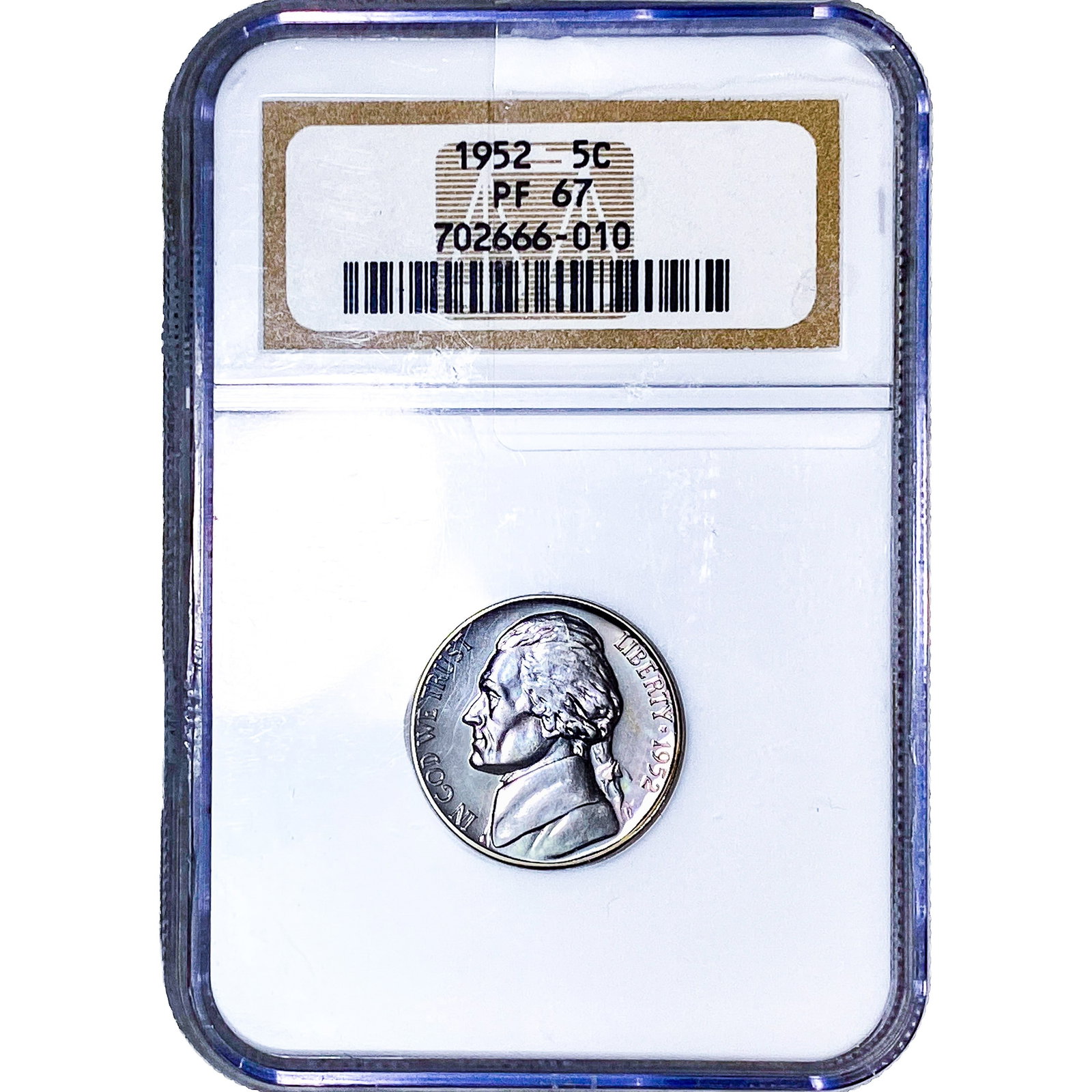1952 Jefferson Nickel NGC PF67: 1952 Jefferson Nickel NGC PF67