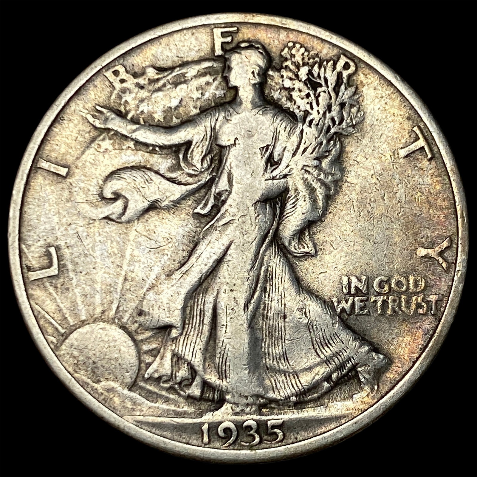 1935-S Silver Walking Liberty Half Dollar LIGHTLY CIRCULATED: 1935-S Silver Walking Liberty Half Dollar LIGHTLY CIRCULATED