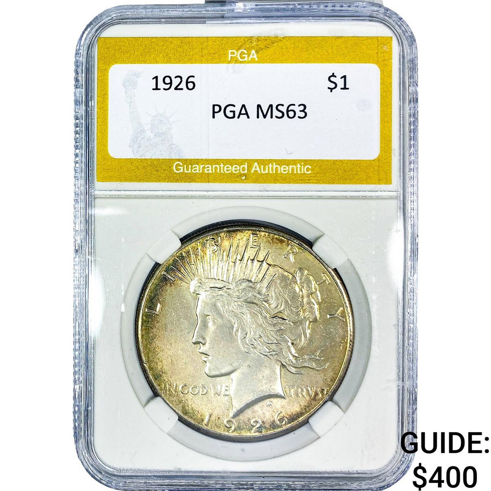 1926 Silver Peace Dollar PGA MS63: 1926 Silver Peace Dollar PGA MS63