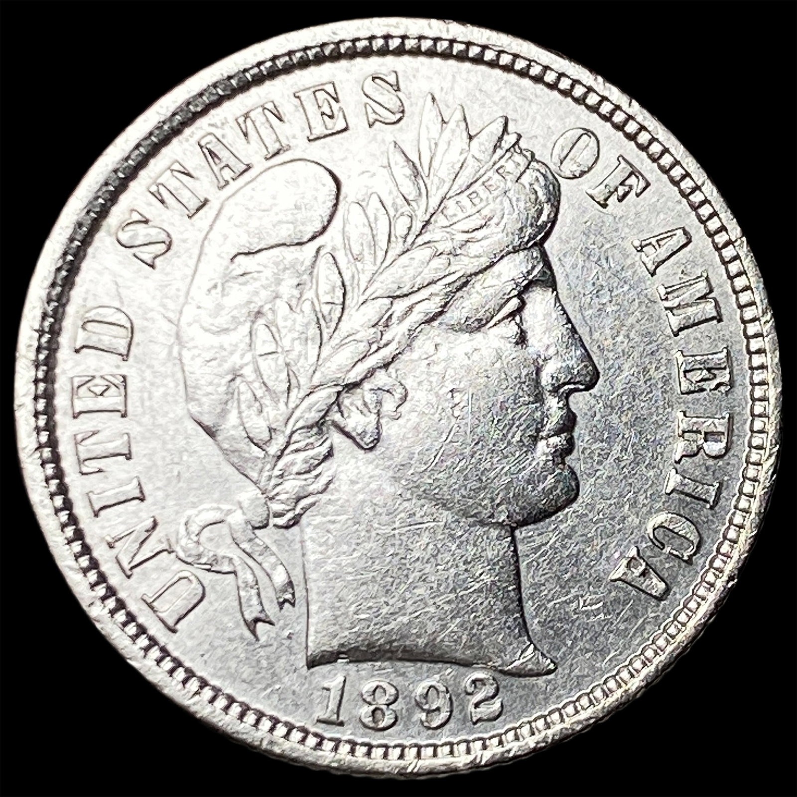 1892 Silver Barber Dime CHOICE AU: 1892 Silver Barber Dime CHOICE AU