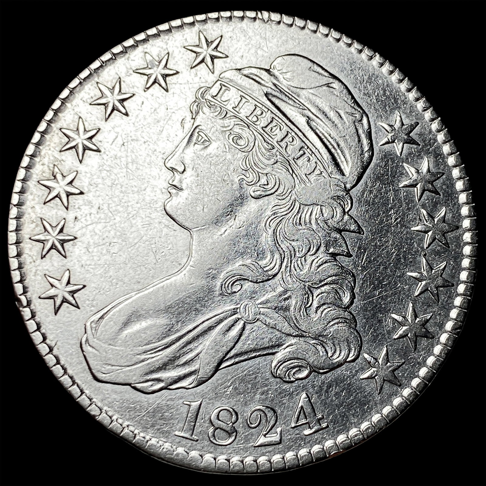 1824 Capped Bust Half Dollar UNCIRCULATED: 1824 Capped Bust Half Dollar UNCIRCULATED