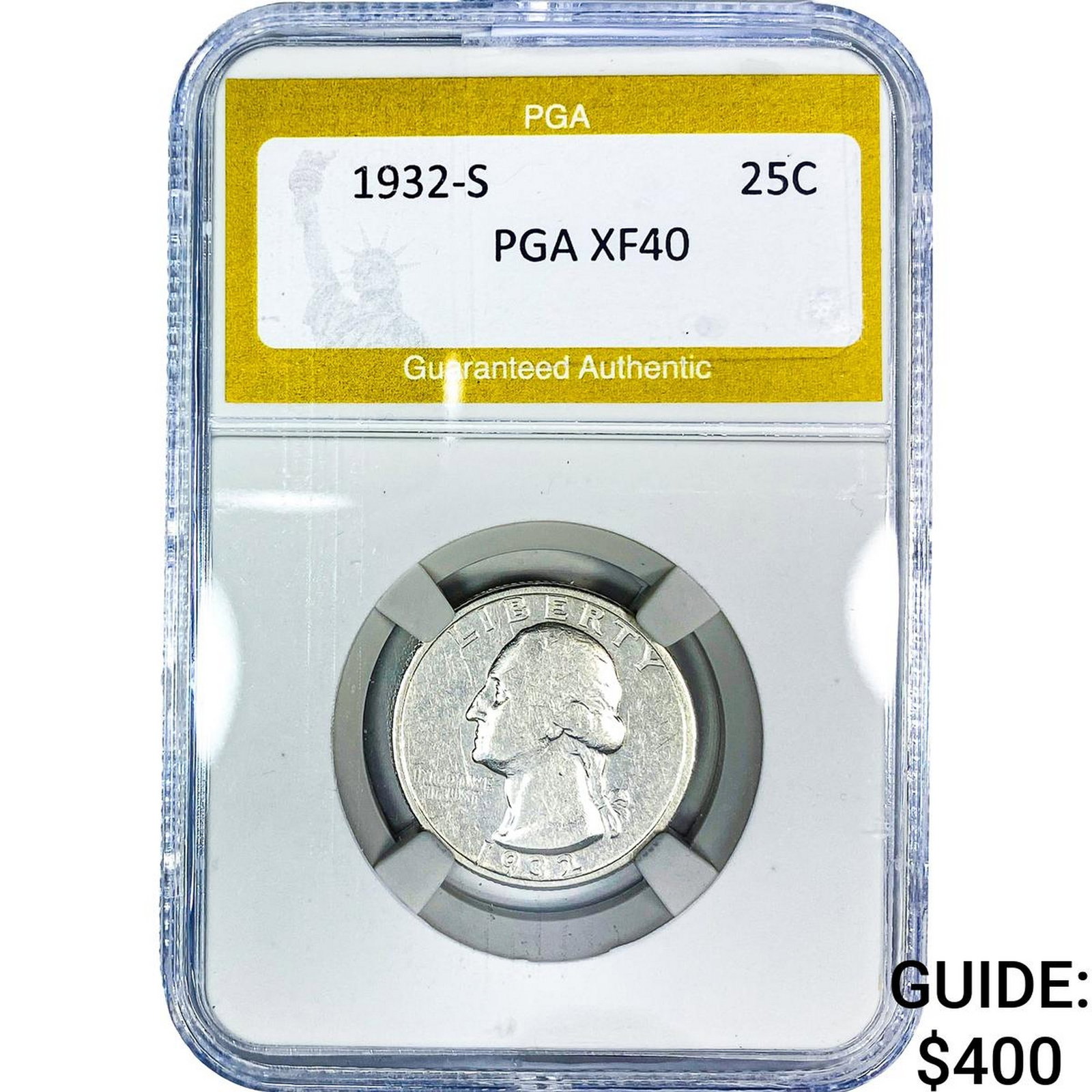 1932-S Washington Silver Quarter PGA XF40: 1932-S Washington Silver Quarter PGA XF40