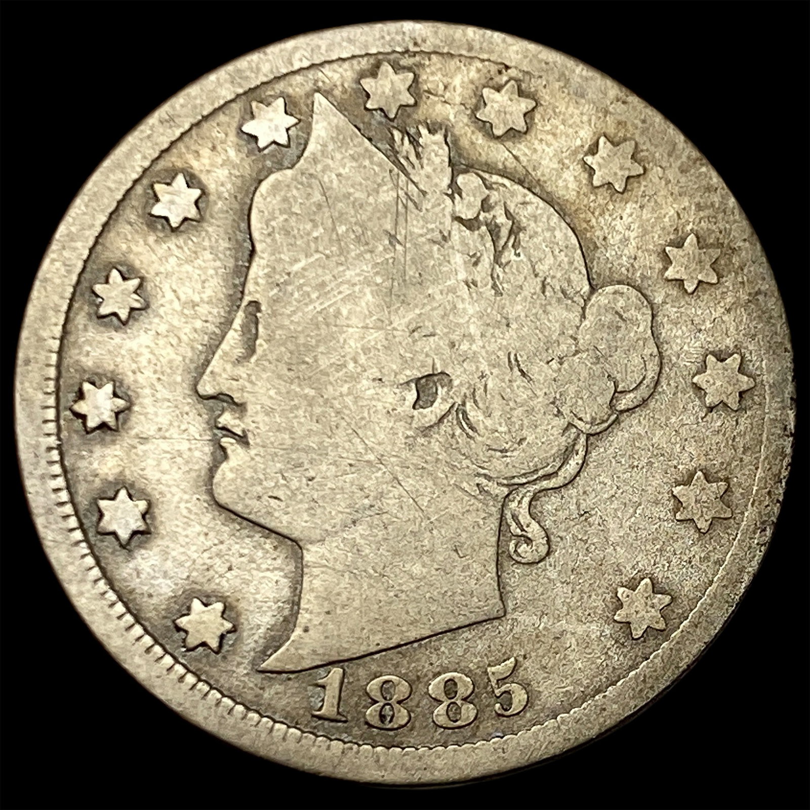 1885 Liberty Head Nickel NICELY CIRCULATED: 1885 Liberty Head Nickel NICELY CIRCULATED