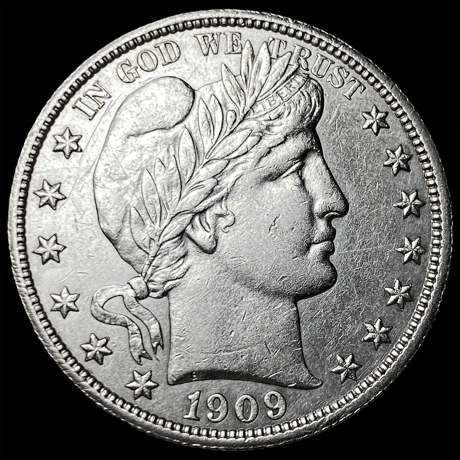1909 Silver Barber Half Dollar CHOICE BU (1 of 2)