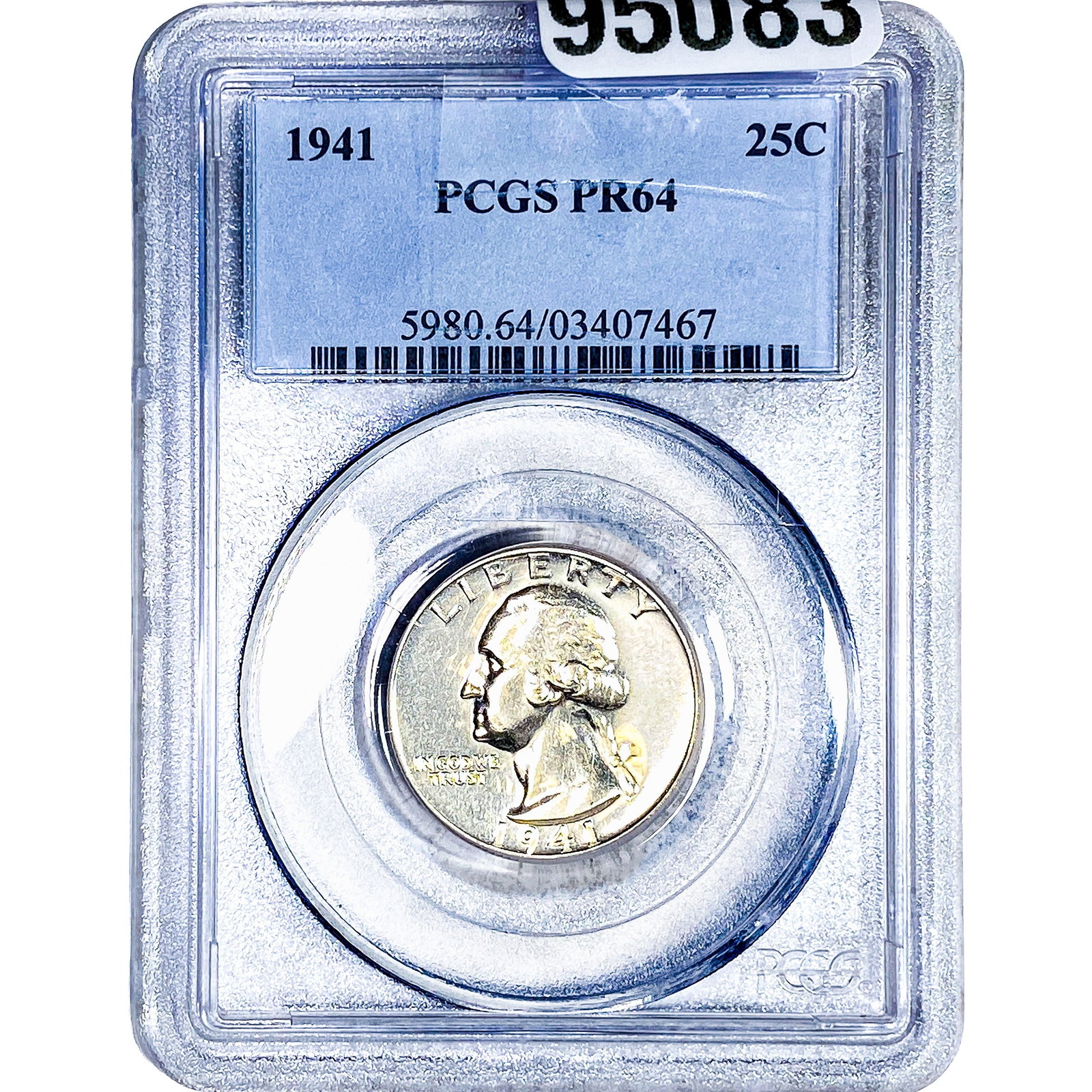 1941 Washington Silver Quarter PCGS PR64: 1941 Washington Silver Quarter PCGS PR64