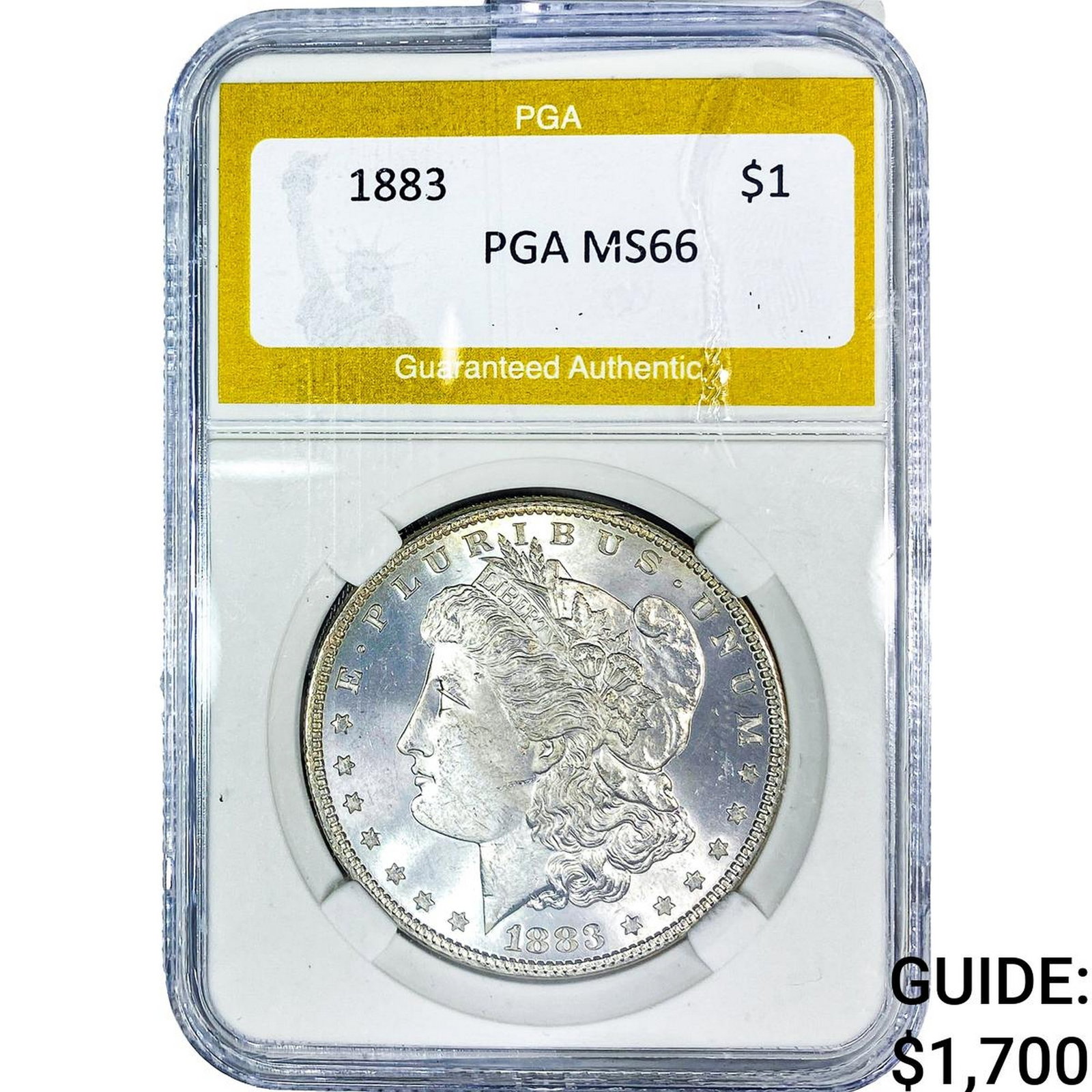 1883 Morgan Silver Dollar PGA MS66: 1883 Morgan Silver Dollar PGA MS66