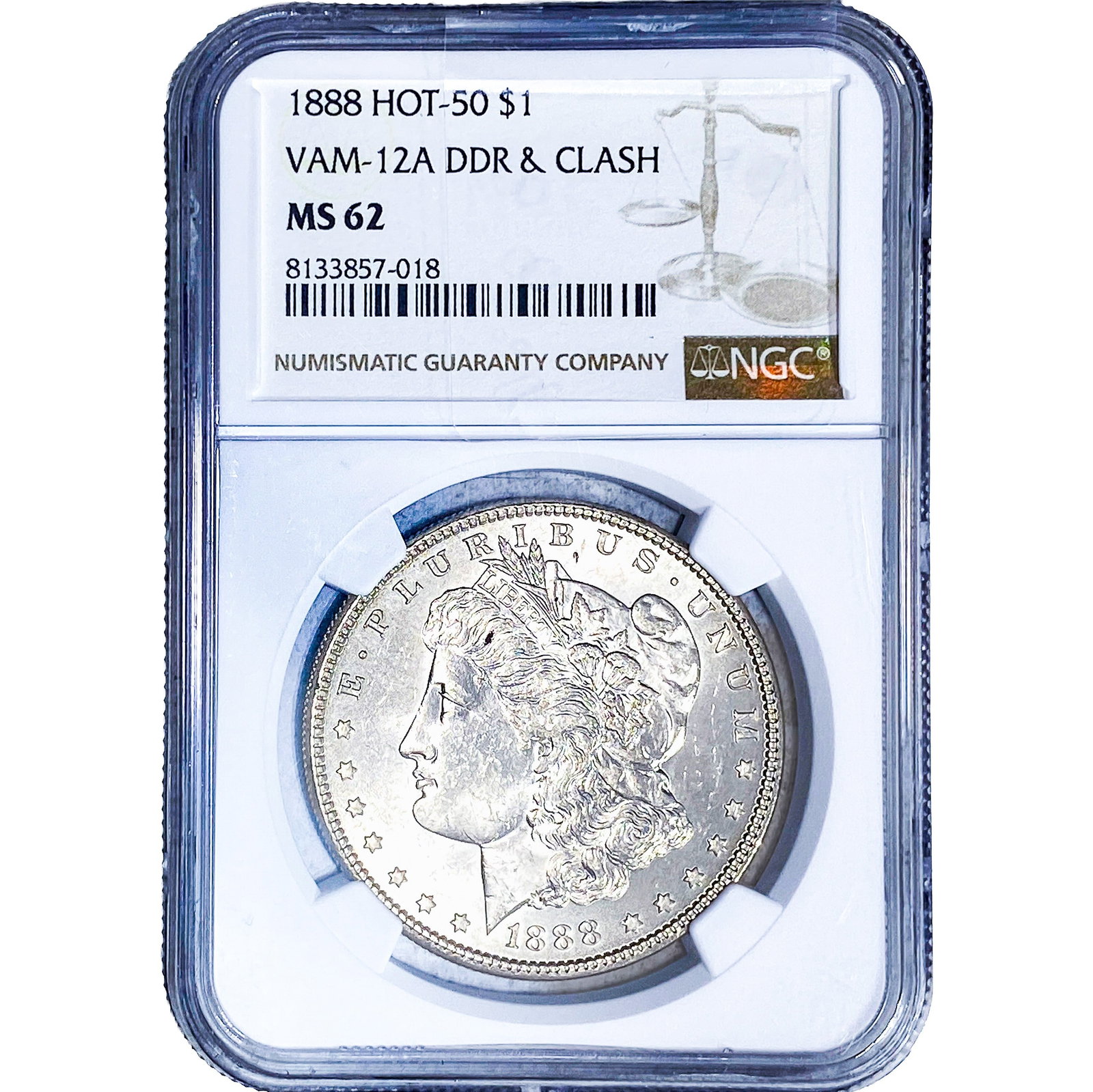 1888 Morgan Silver Dollar NGC MS62 VAM-12A DDR&CLASH: 1888 Morgan Silver Dollar NGC MS62 VAM-12A DDR&CLASH