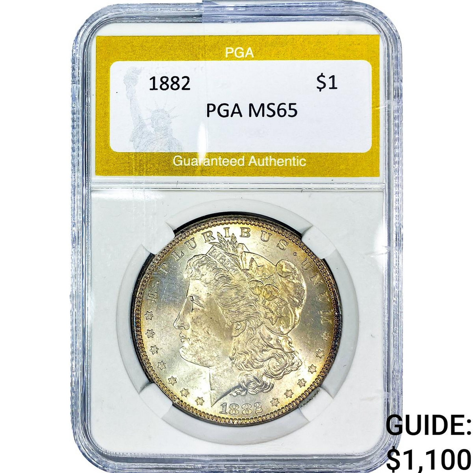 1882 Morgan Silver Dollar PGA MS65: 1882 Morgan Silver Dollar PGA MS65