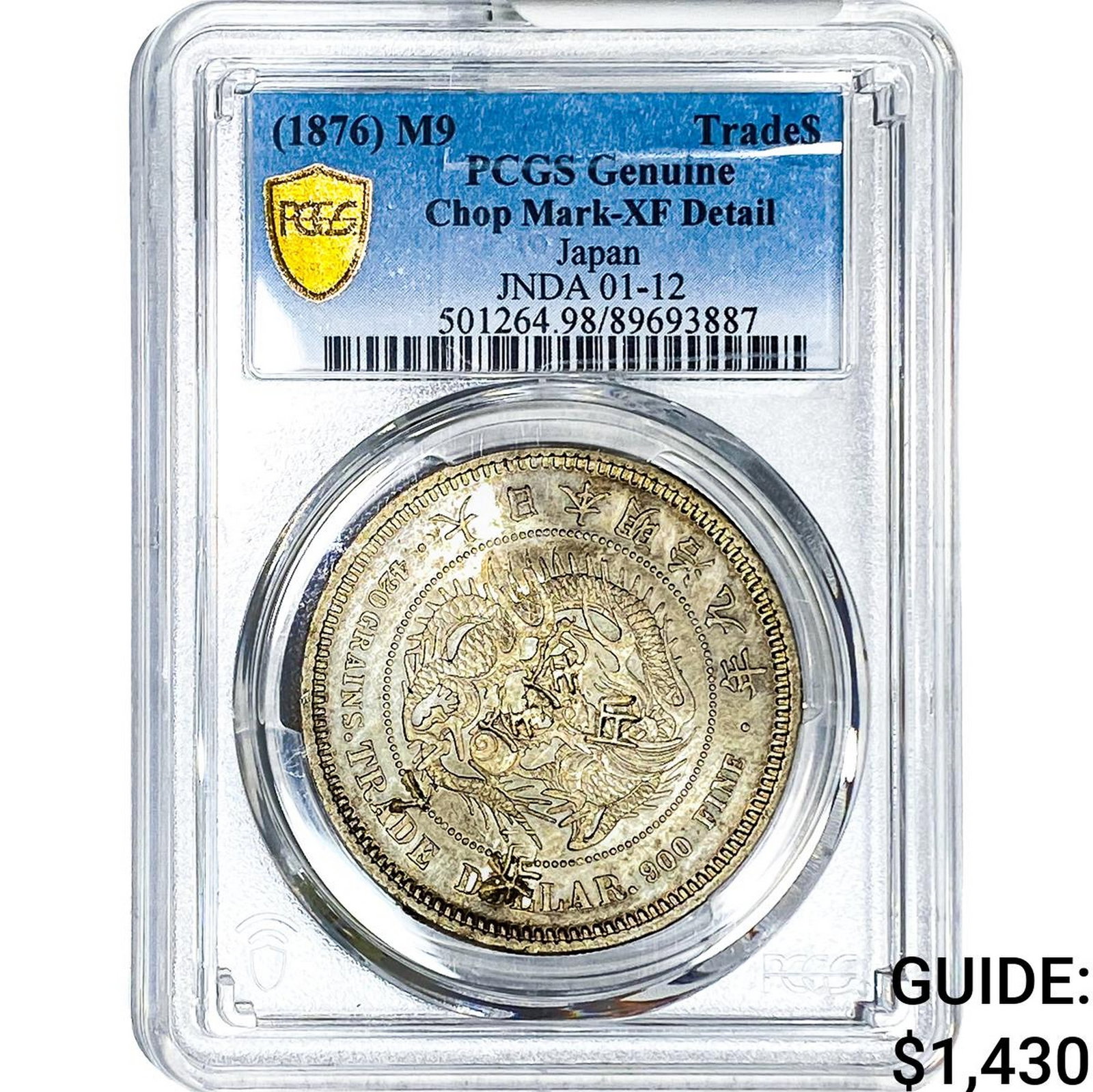 (1876)M9 Japan Trade Dollar PCGS XF Detail: (1876)M9 Japan Trade Dollar PCGS XF Detail