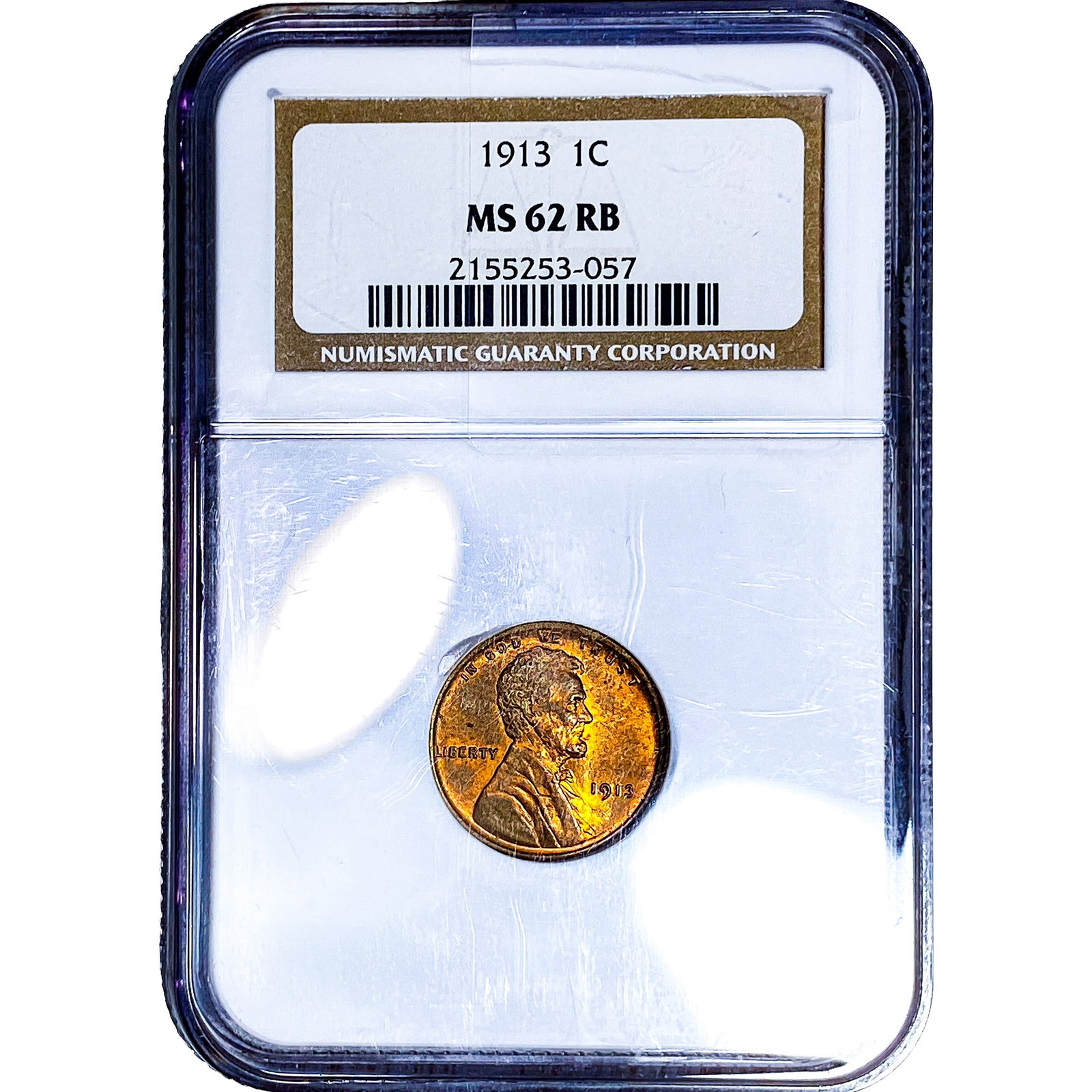 1913 Wheat Cent NGC MS62 RB (1 of 2)